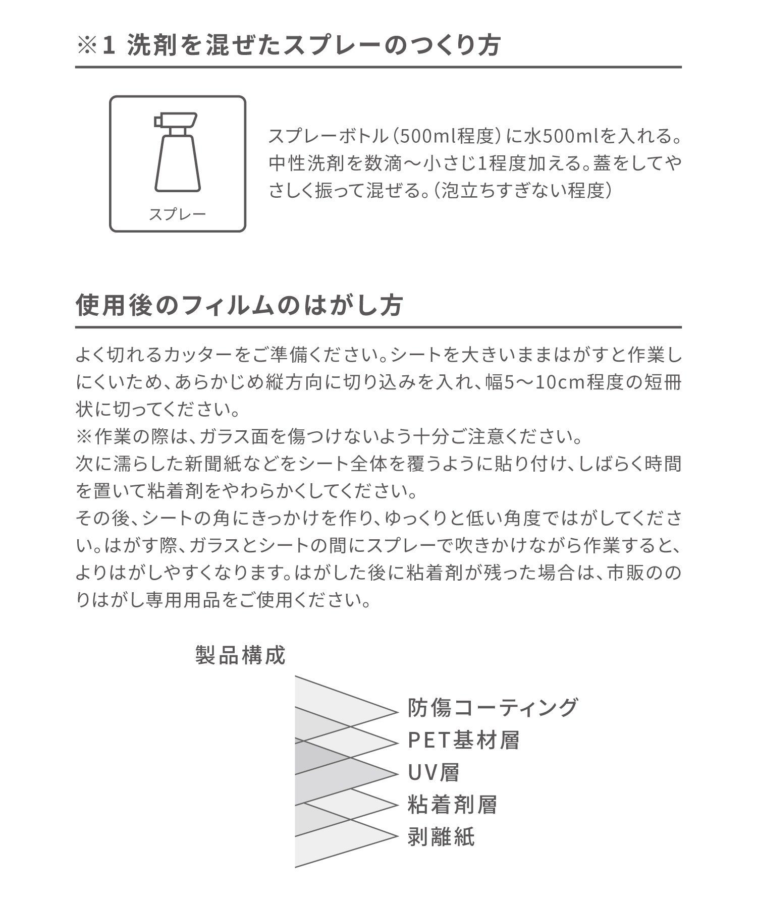 3COINS(スリーコインズ) 飛散防止フィルム：1.8m／SOBANI