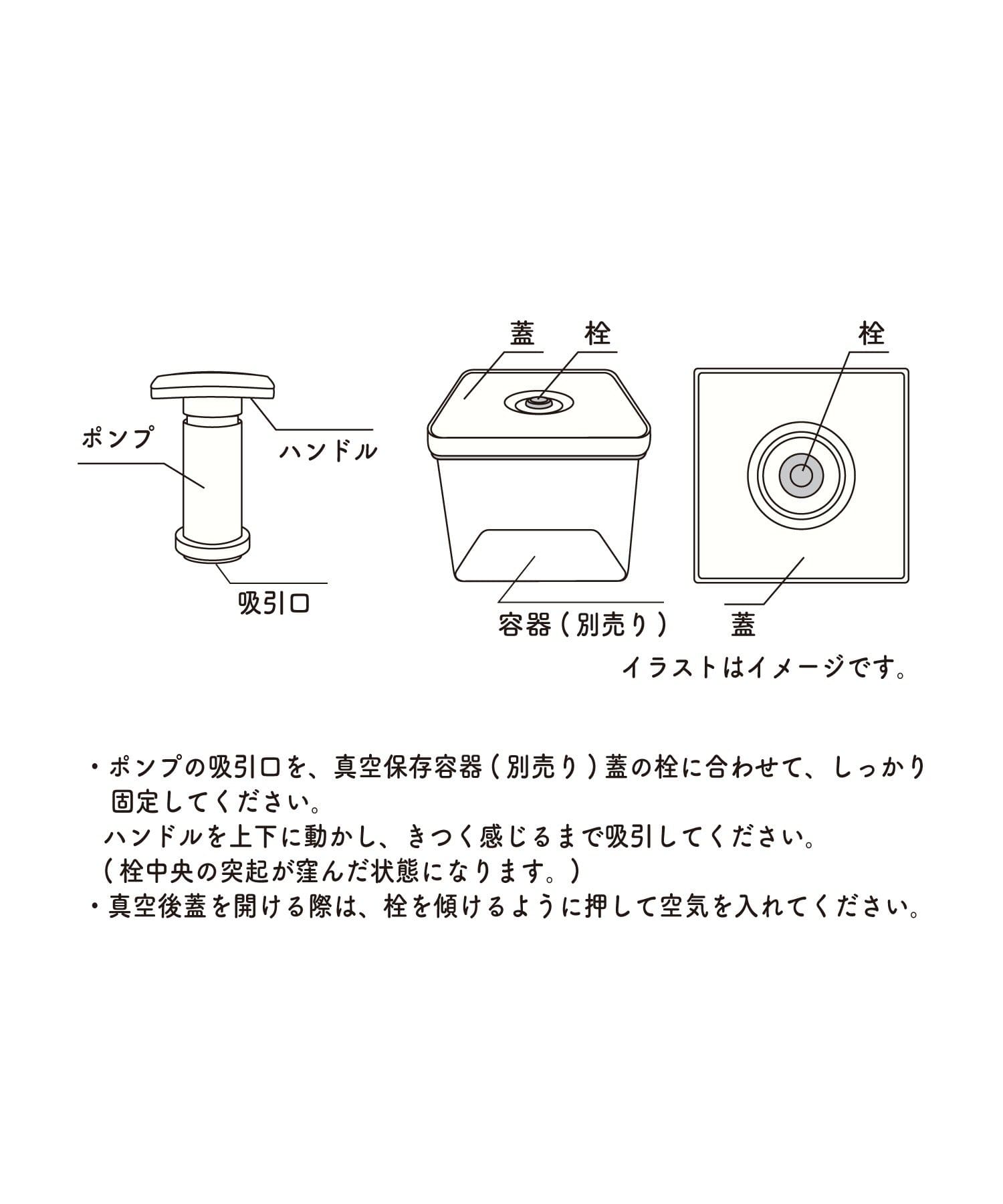 3COINS(スリーコインズ) 真空保存容器用ポンプ／KITINTO