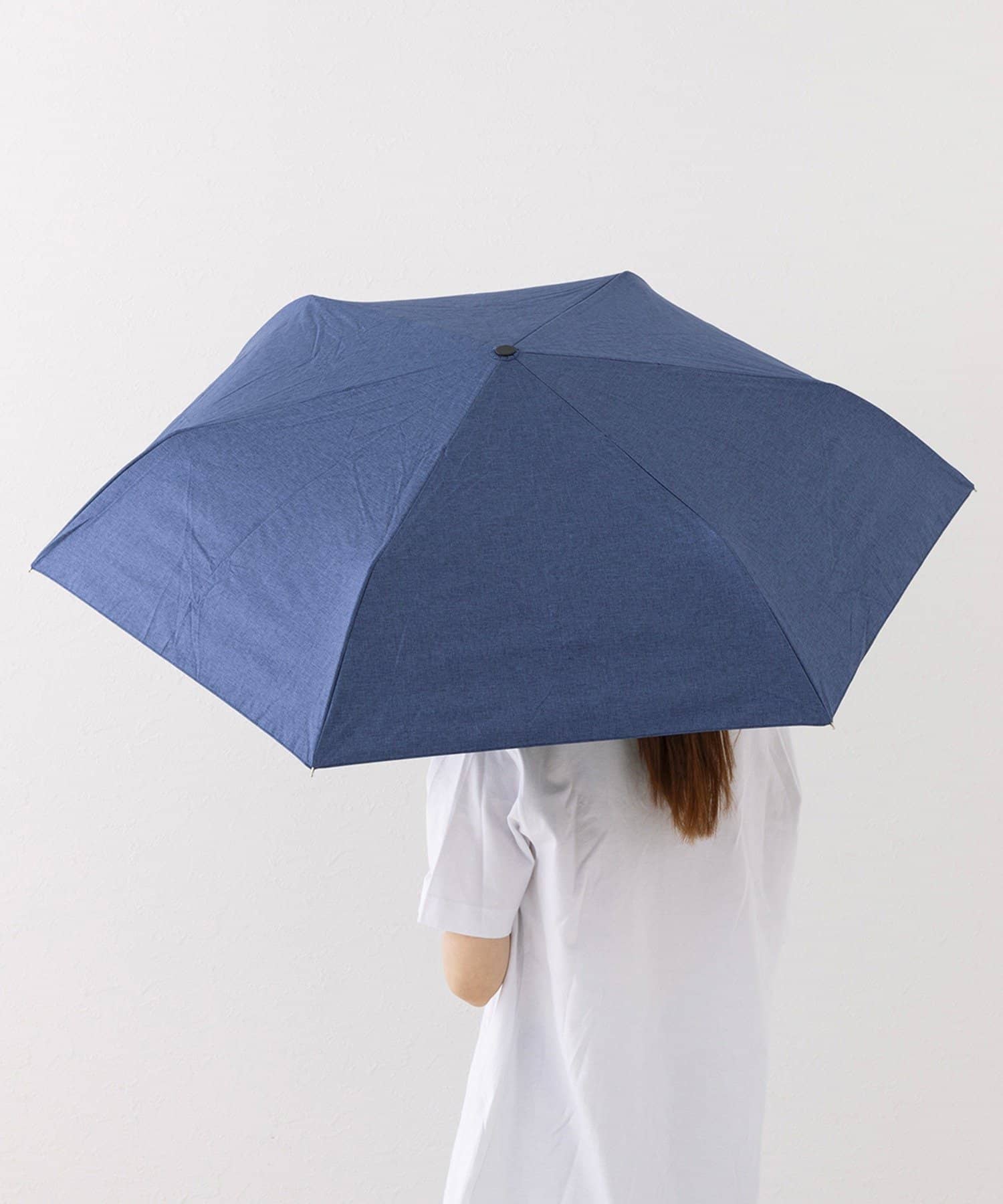3COINS(スリーコインズ) 晴雨兼用折傘デニム風