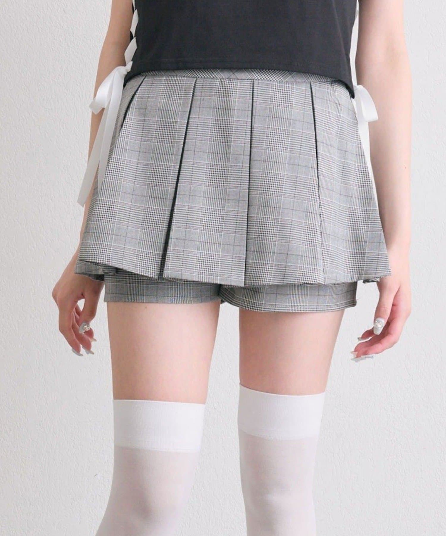 NICE CLAUP / OLIVE des OLIVE OUTLET(ナイスクラップ  / オリーブ デ オリーブ アウトレット) 【OLIVE des OLIVE】ボックスプリーツスカパン