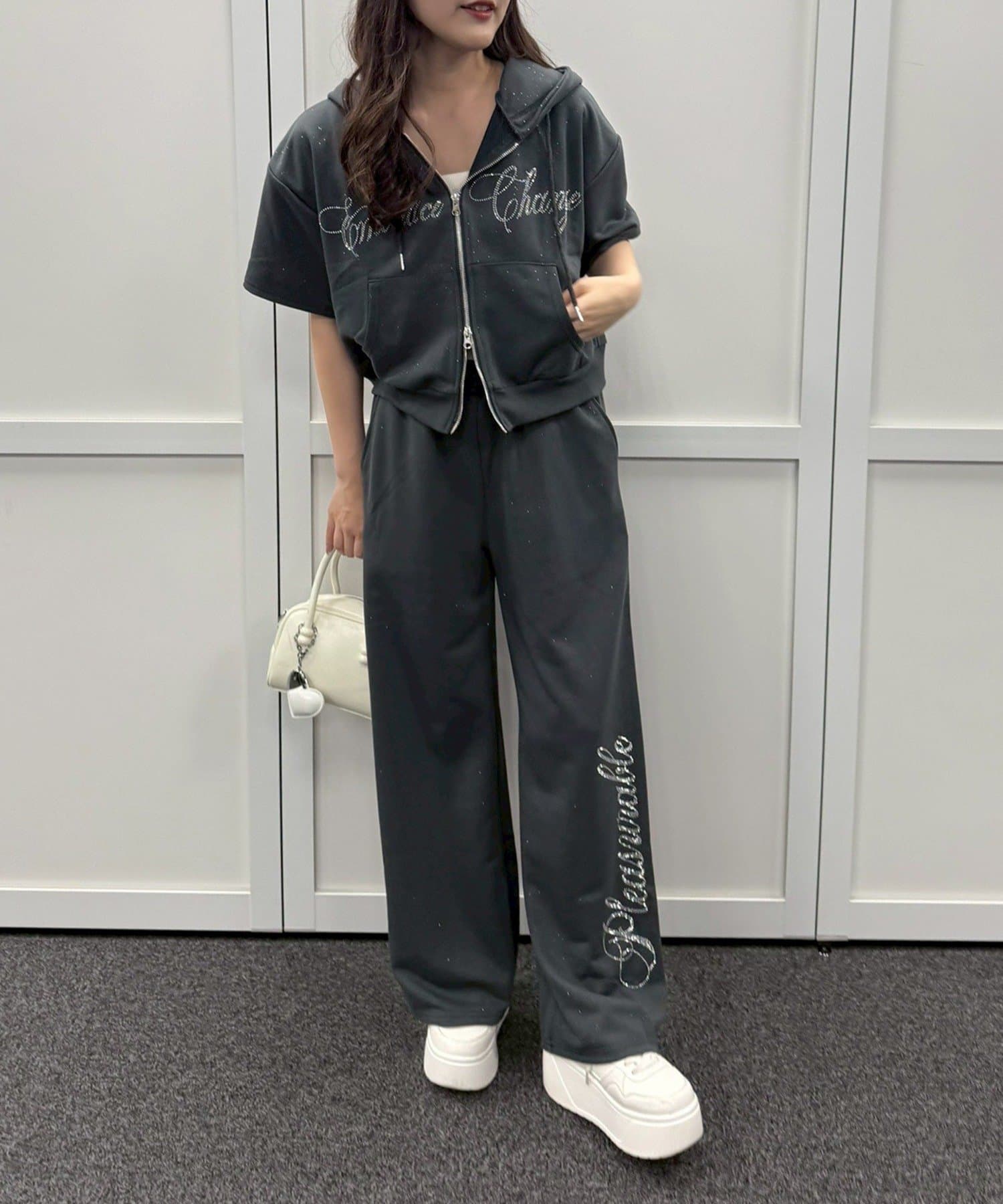 NICE CLAUP / OLIVE des OLIVE OUTLET(ナイスクラップ  / オリーブ デ オリーブ アウトレット) 【ANOTHER BRANCH】キラキラパーカー空港セットアップ