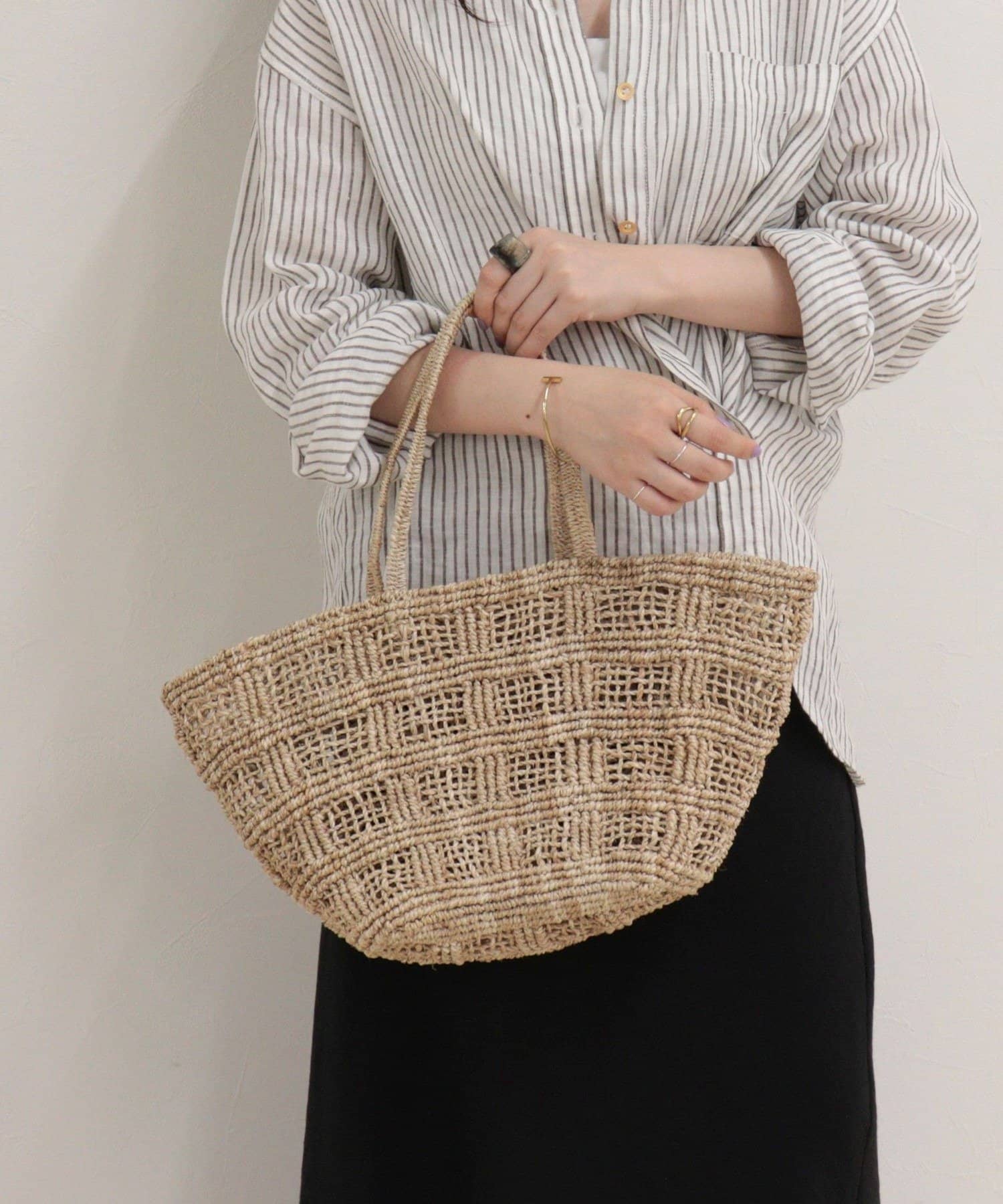 FREDY & GLOSTER(フレディ アンド グロスター) 【BAGMATI/バグマティ】格子編みアバカトートバッグ