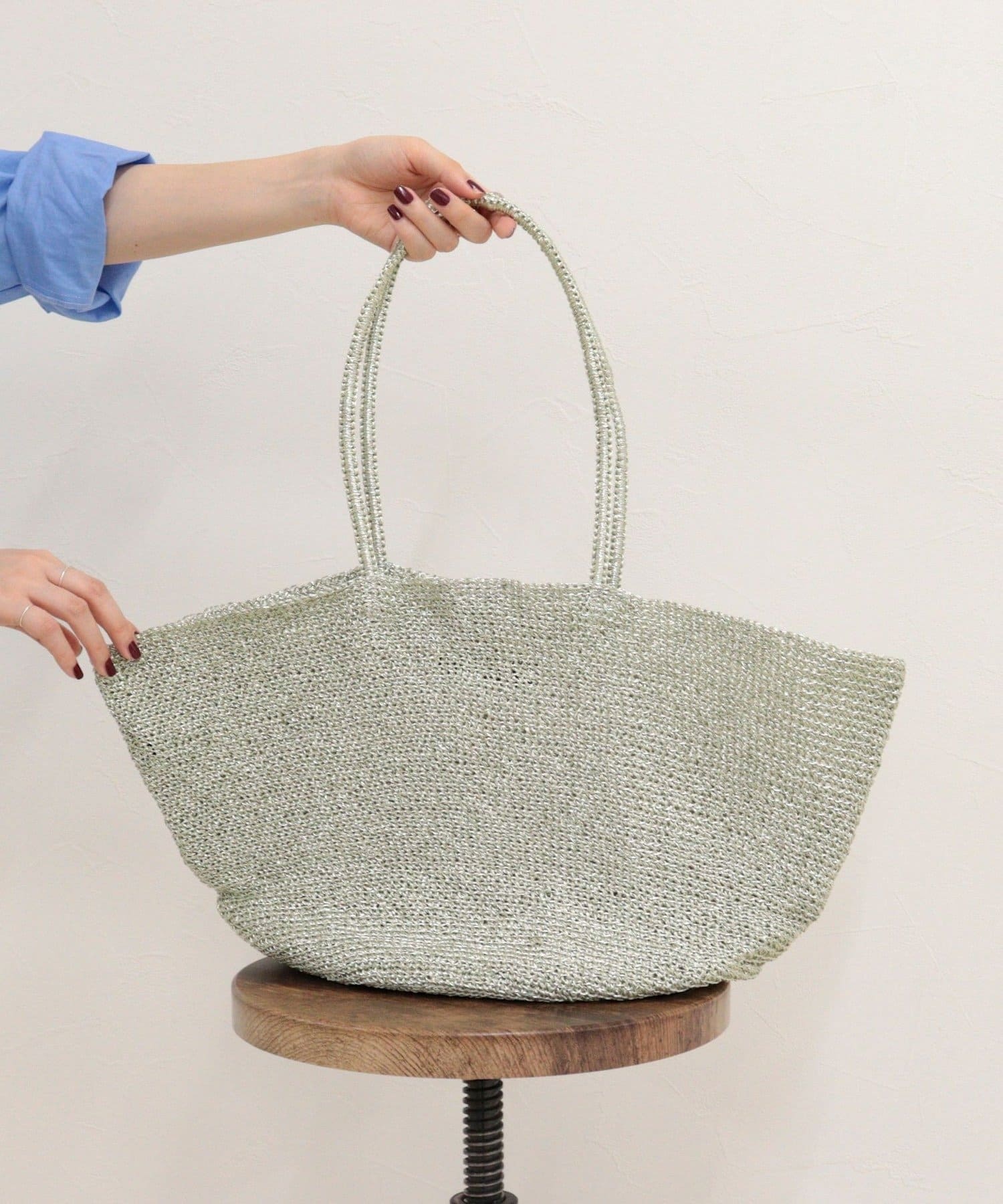 FREDY & GLOSTER(フレディ アンド グロスター) 【BAGMATI/バグマティ】ラメコードフレアトートバッグ