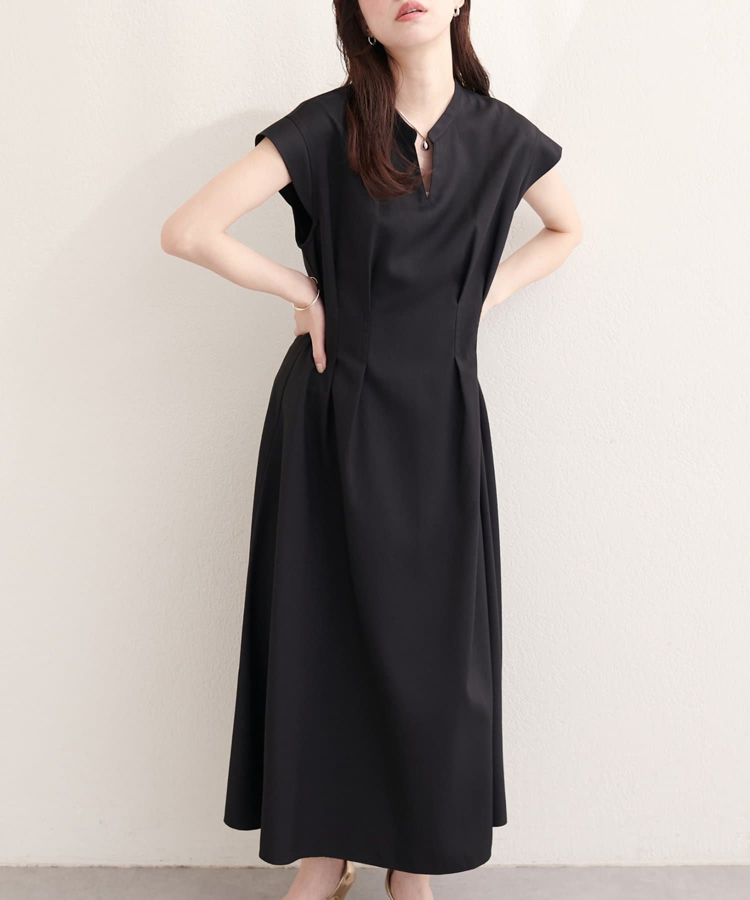 natural couture(ナチュラルクチュール) フロントタックスキッパーワンピース