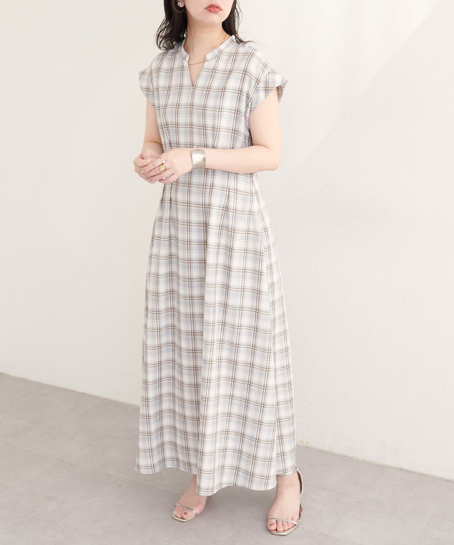 natural couture(ナチュラルクチュール) フロントタックスキッパーワンピース