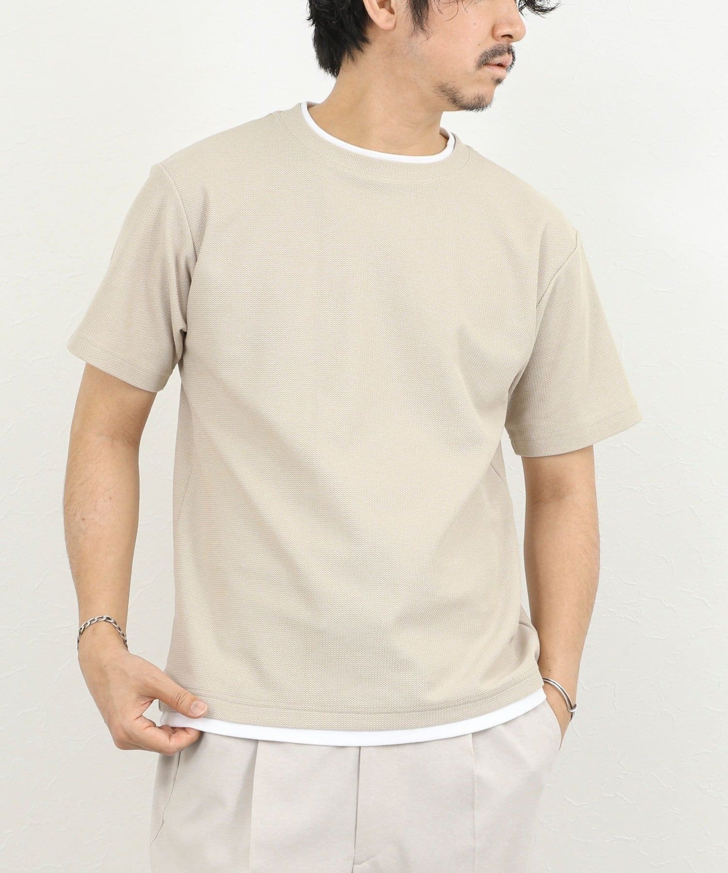NOLLEY'S(ノーリーズ) ケーブルニットダブルカラーTee 26SS