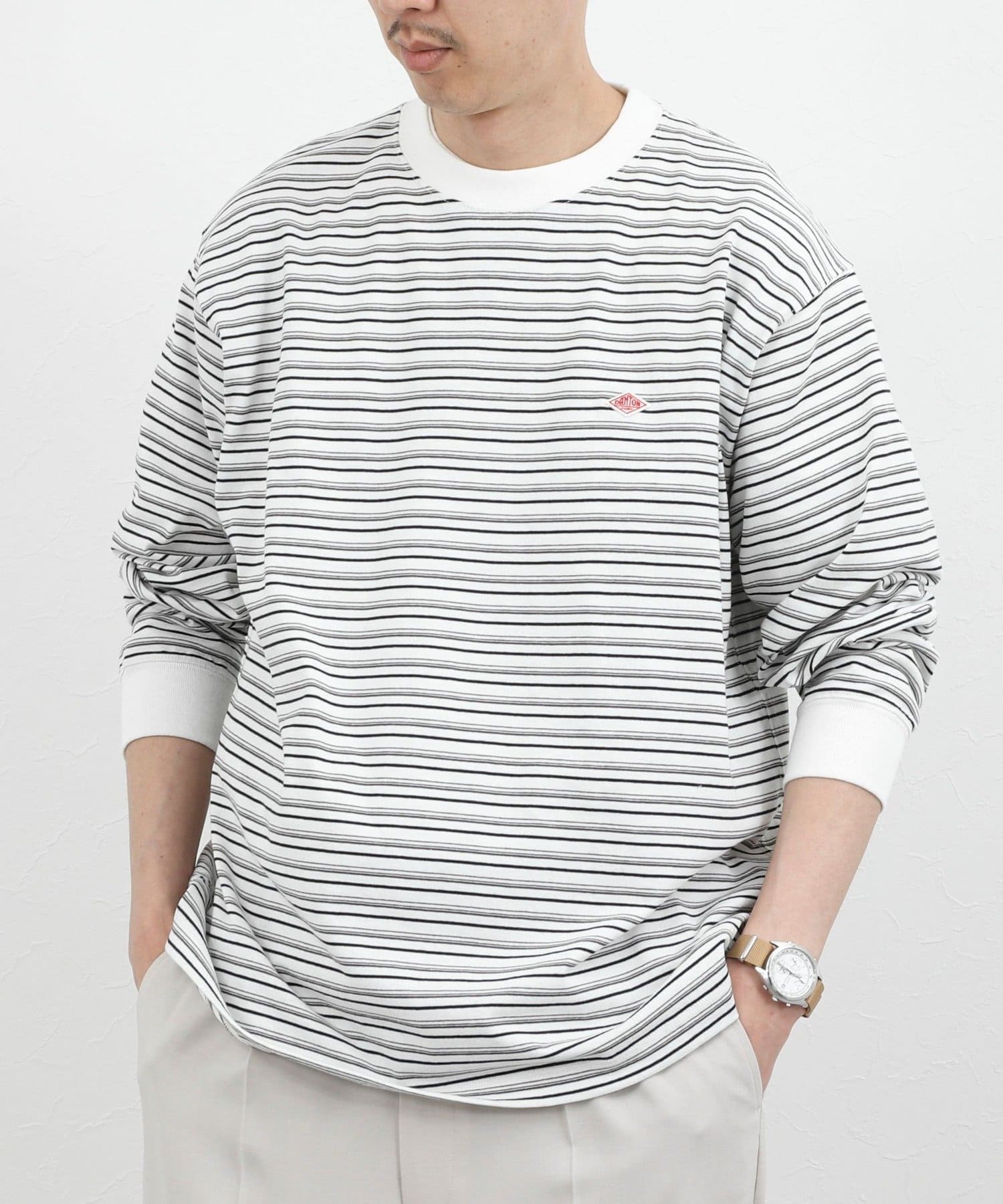 NOLLEY'S(ノーリーズ) 【DANTON/ダントン】DT-C0200TCB STRIPE LONG SLEEVE T-SHIRT 26SS