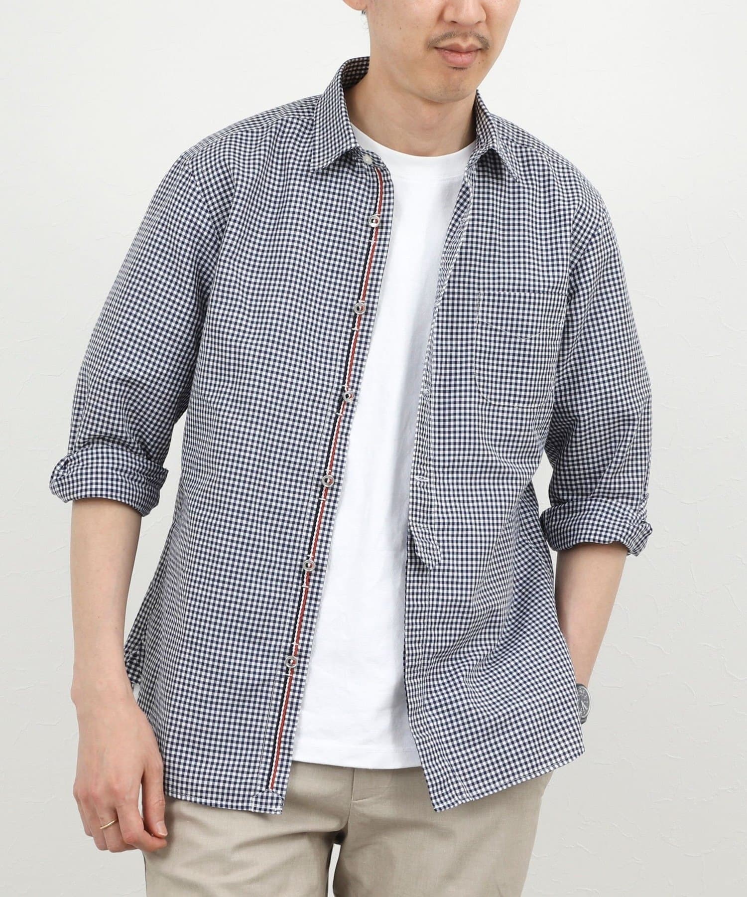 綿麻パラシュートボタン7分袖シャツ 26SS | NOLLEY'S(ノーリーズ