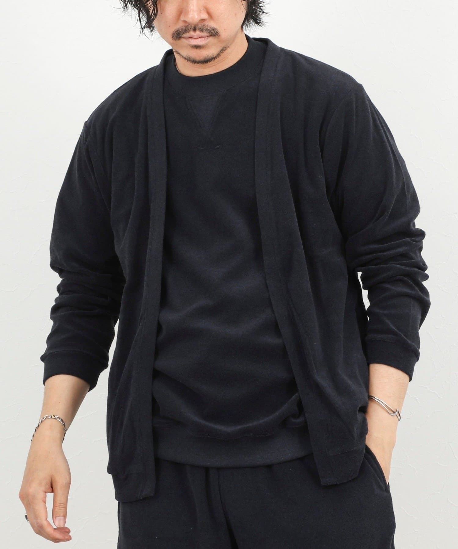 NOLLEY'S(ノーリーズ) 《セットアップ対応》ボタンレス パイルカーディガン 26SS