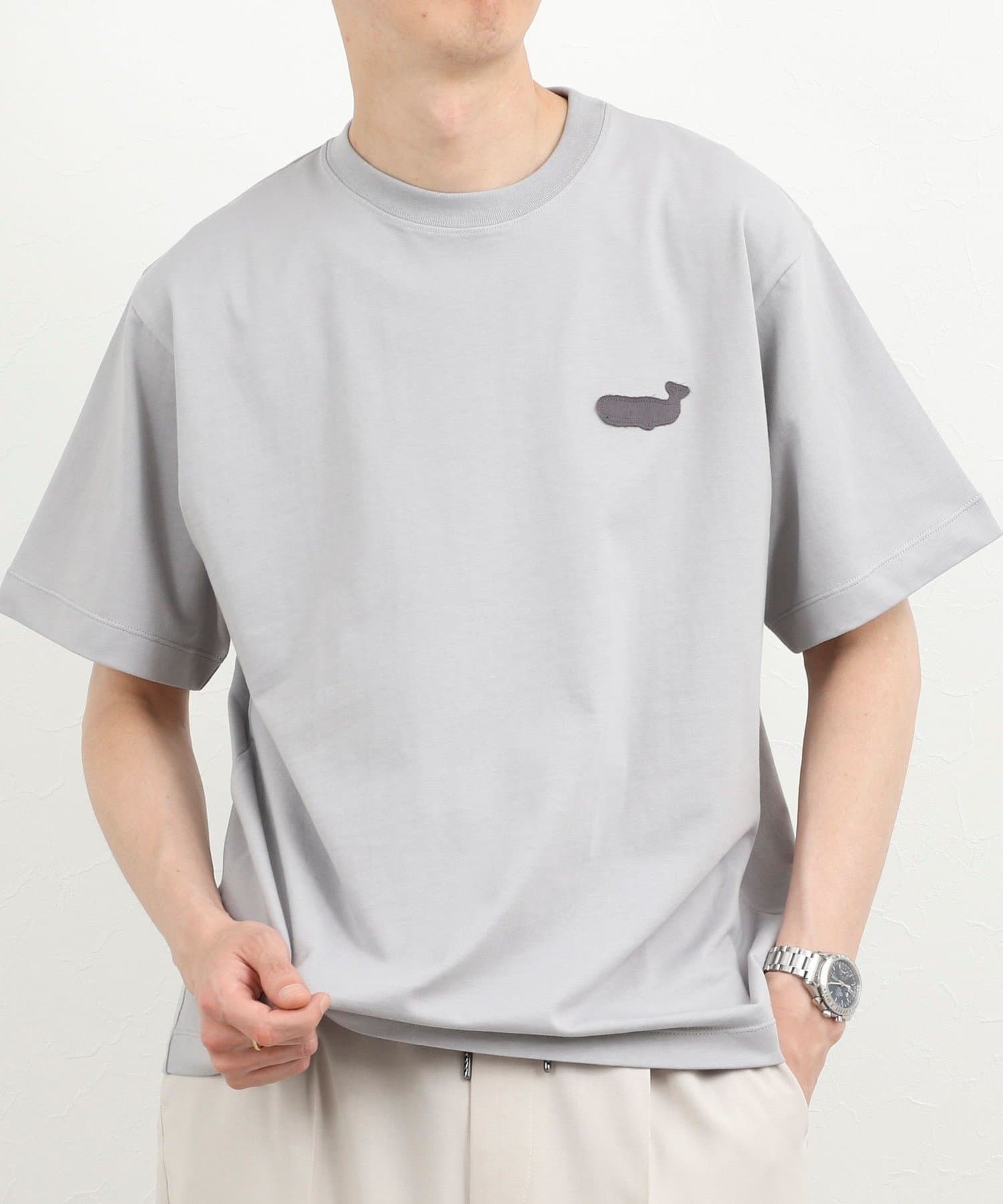 NOLLEY'S(ノーリーズ) クジラアップリケTシャツ 26SS