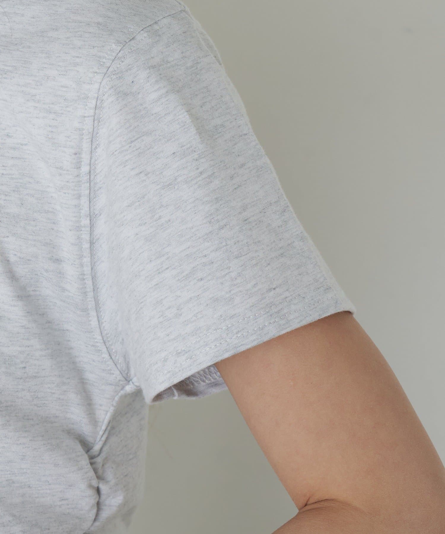 RAY CASSIN(レイカズン) ラインストーンロゴチビTシャツ