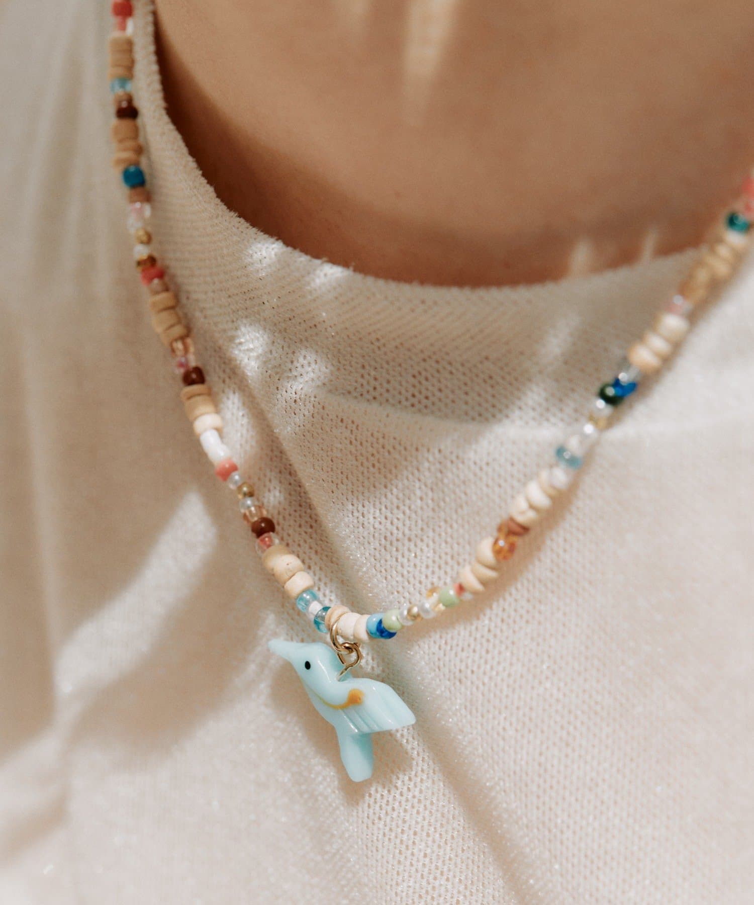 ear PAPILLONNER(イア パピヨネ) ターコイズハチドリネックレス