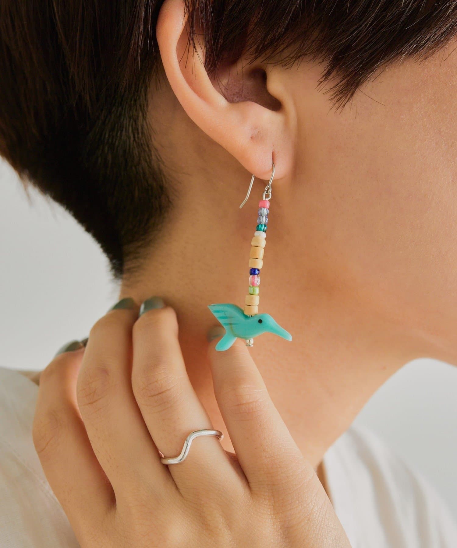 ear PAPILLONNER(イア パピヨネ) ターコイズハチドリピアス