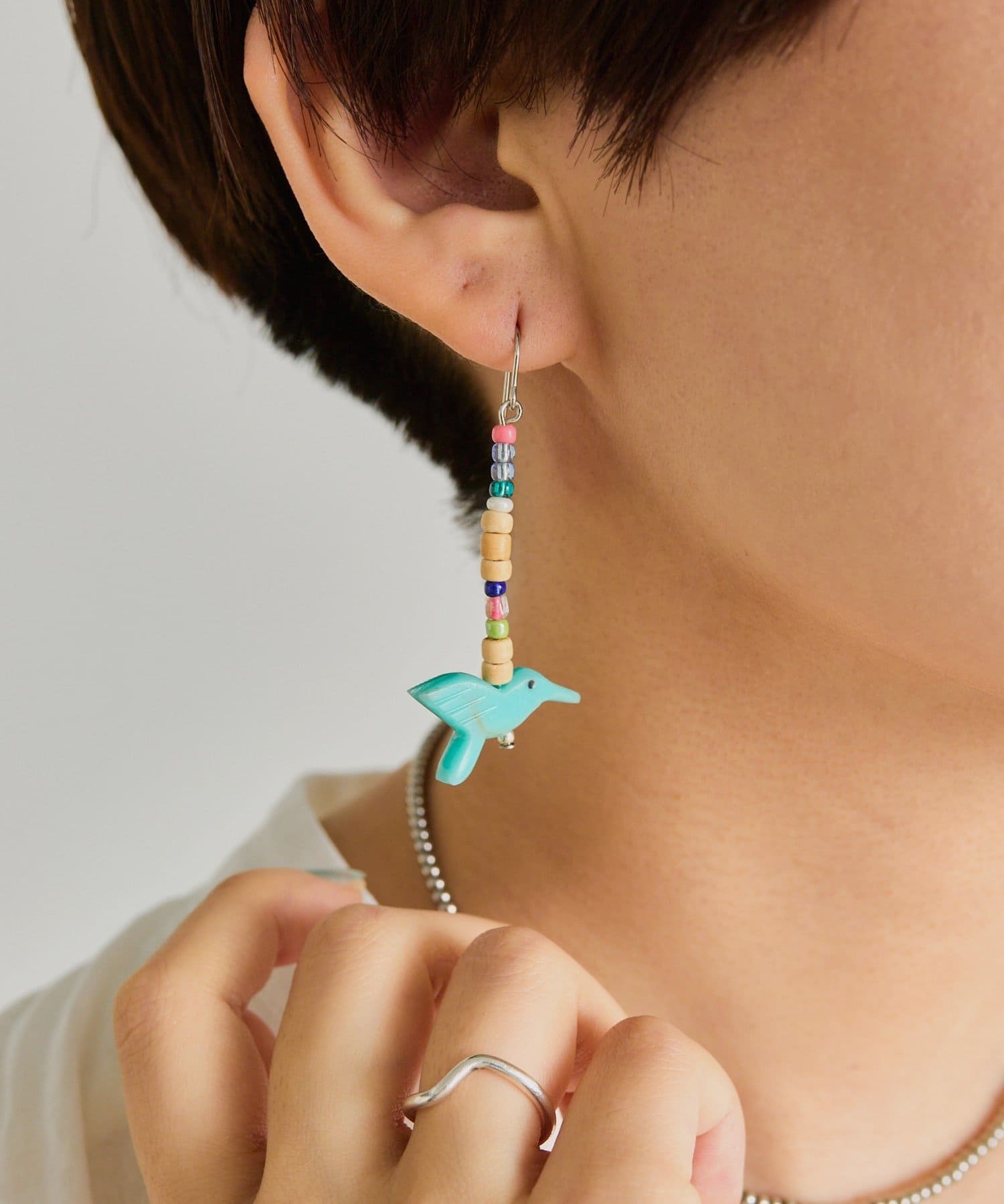 ear PAPILLONNER(イア パピヨネ) ターコイズハチドリピアス