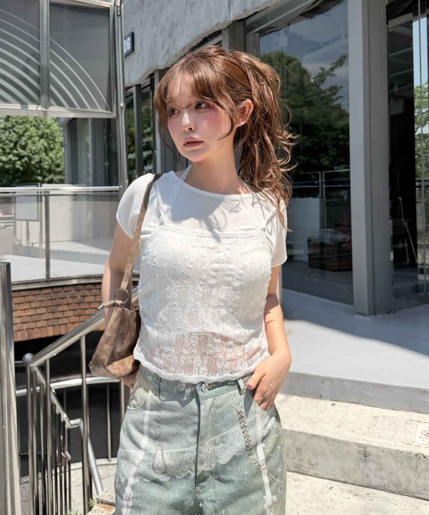 RAY CASSIN(レイカズン) レースキャミセットTシャツ