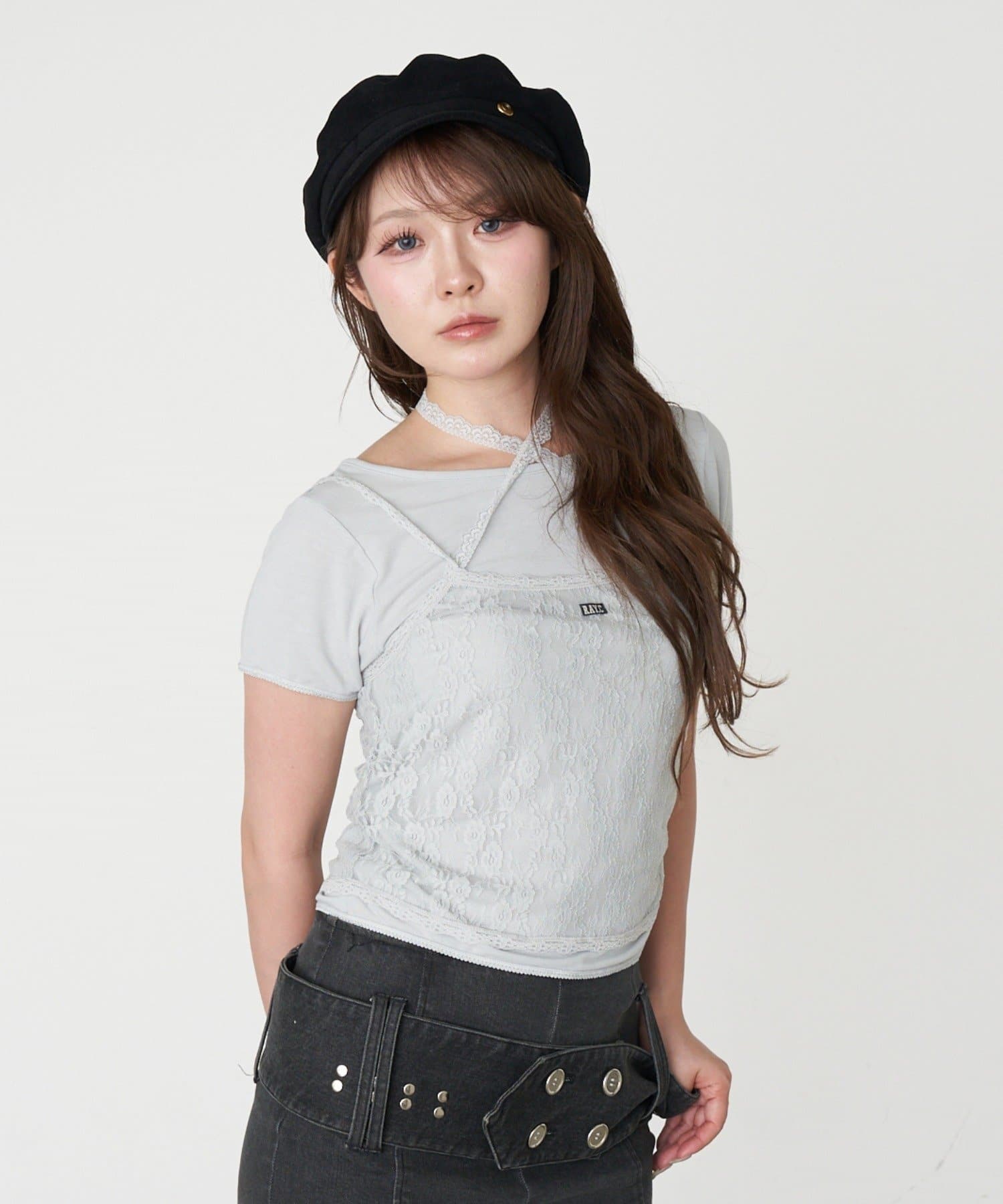 RAY CASSIN(レイカズン) レースキャミセットTシャツ