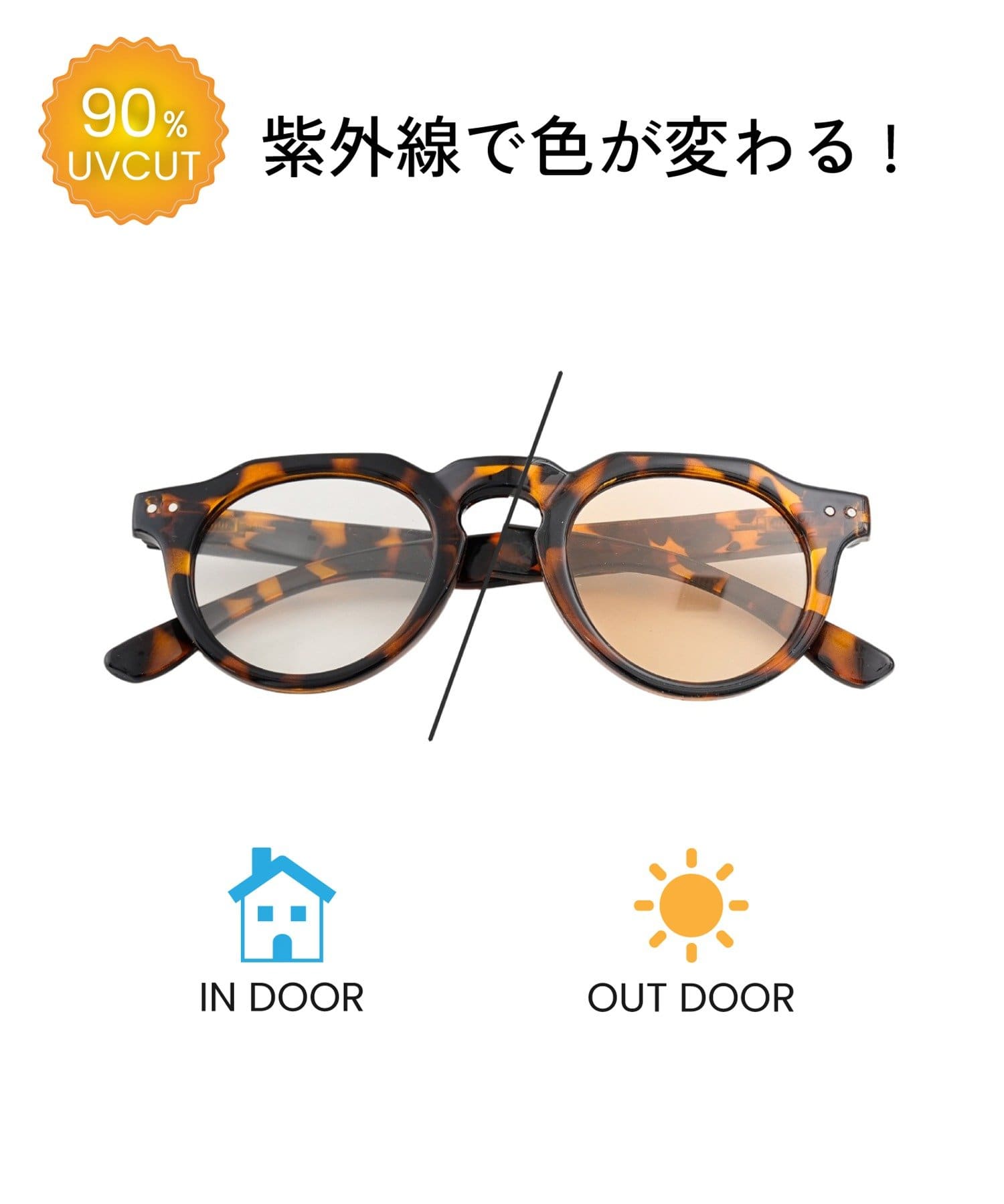 salut!(サリュ) ケース付きクラウンパント調光サングラス