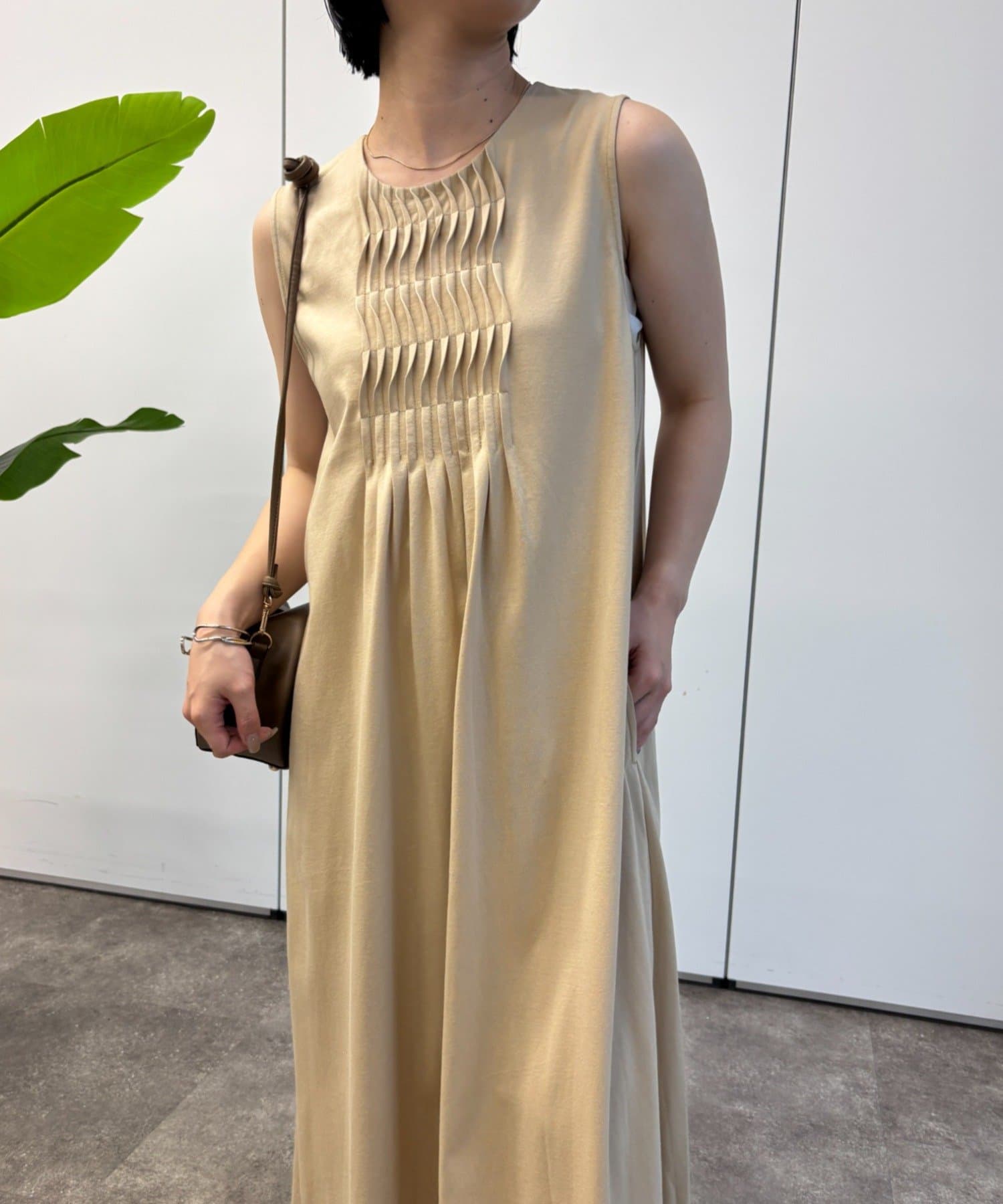 Jena　espace merveilleux(ジェナ　エスパスメルヴェイユ) ピンタックワンピース