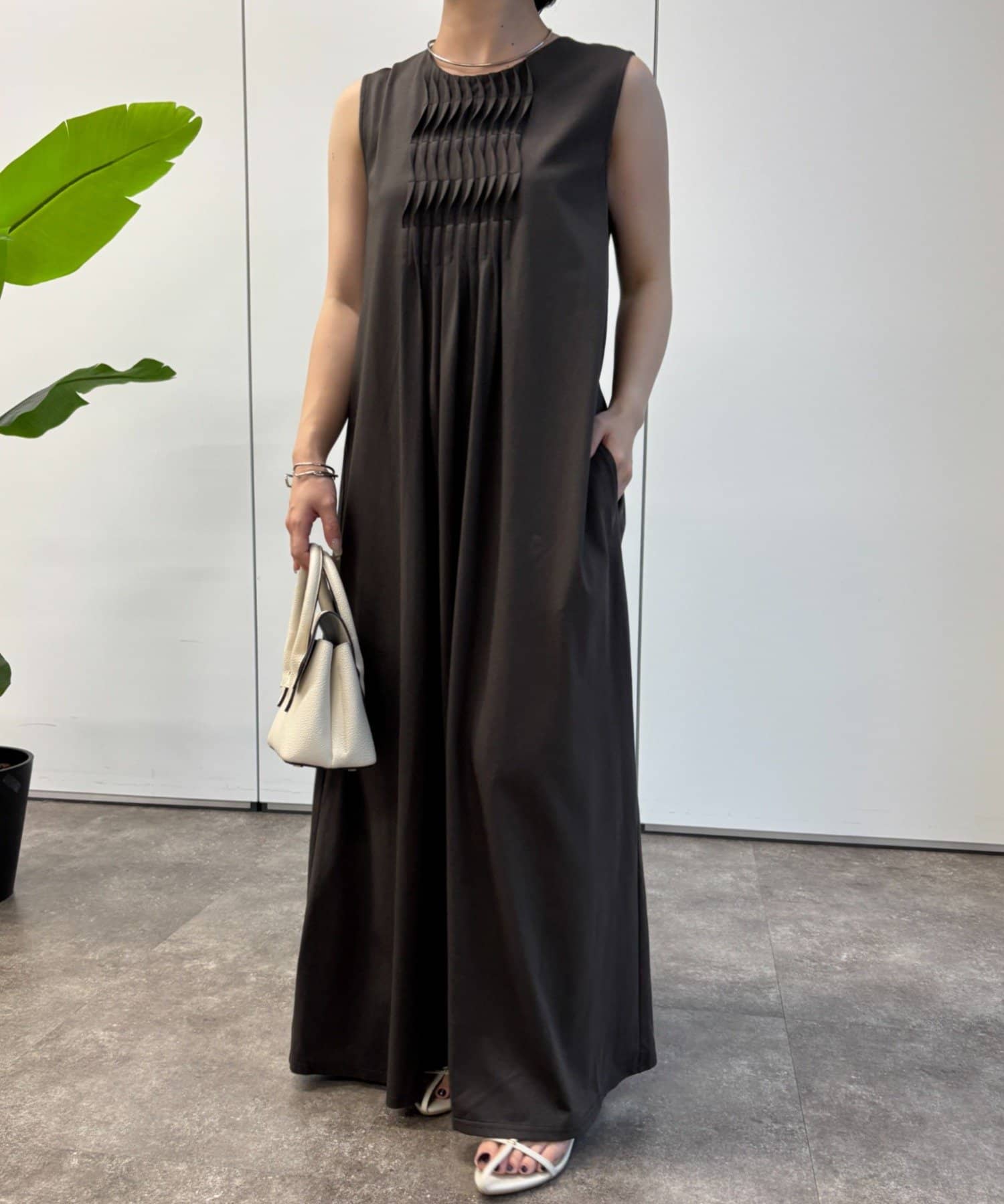 Jena　espace merveilleux(ジェナ　エスパスメルヴェイユ) ピンタックワンピース