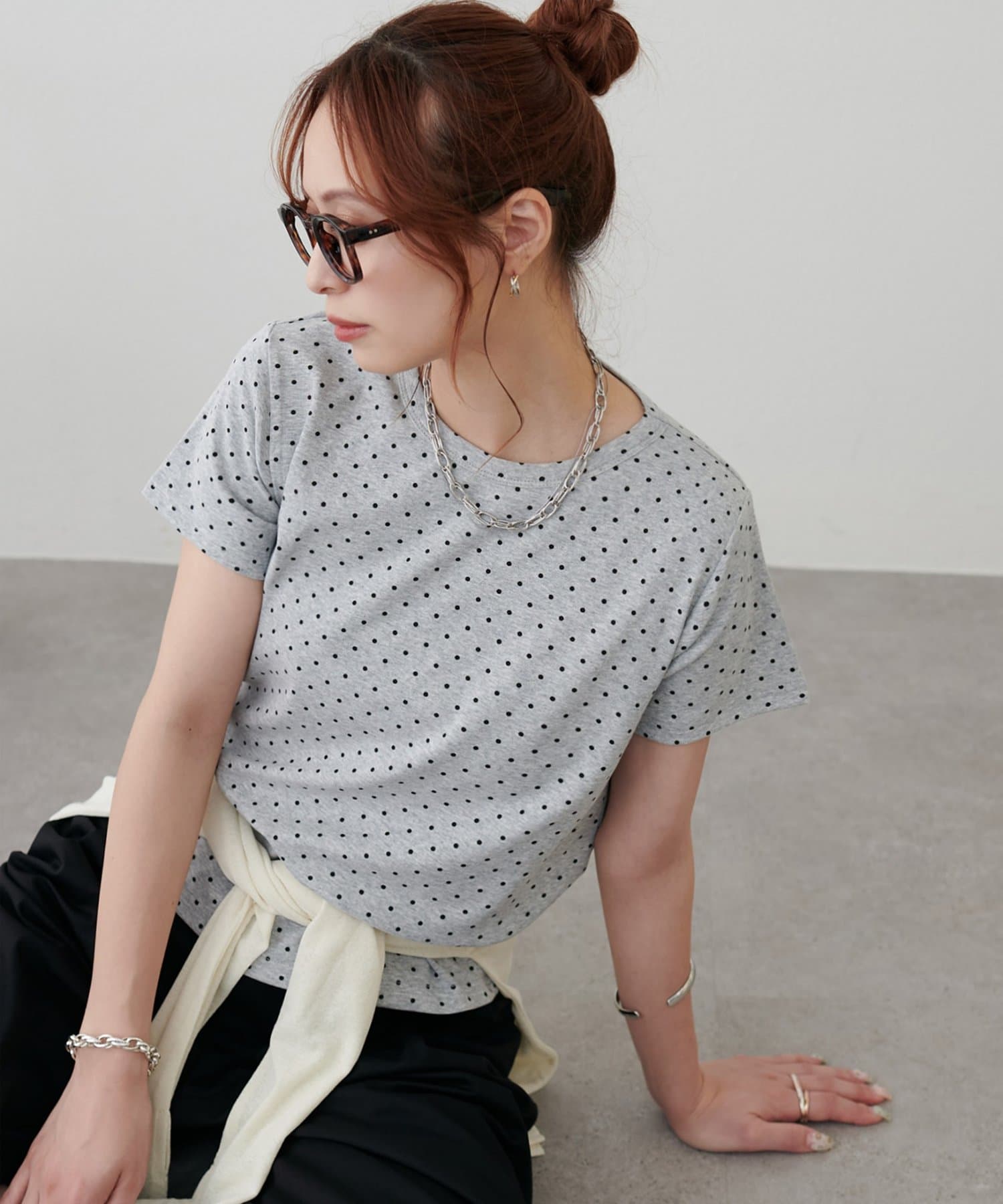 DISCOAT(ディスコート) 【WEB限定】ドットコンパクトTシャツ