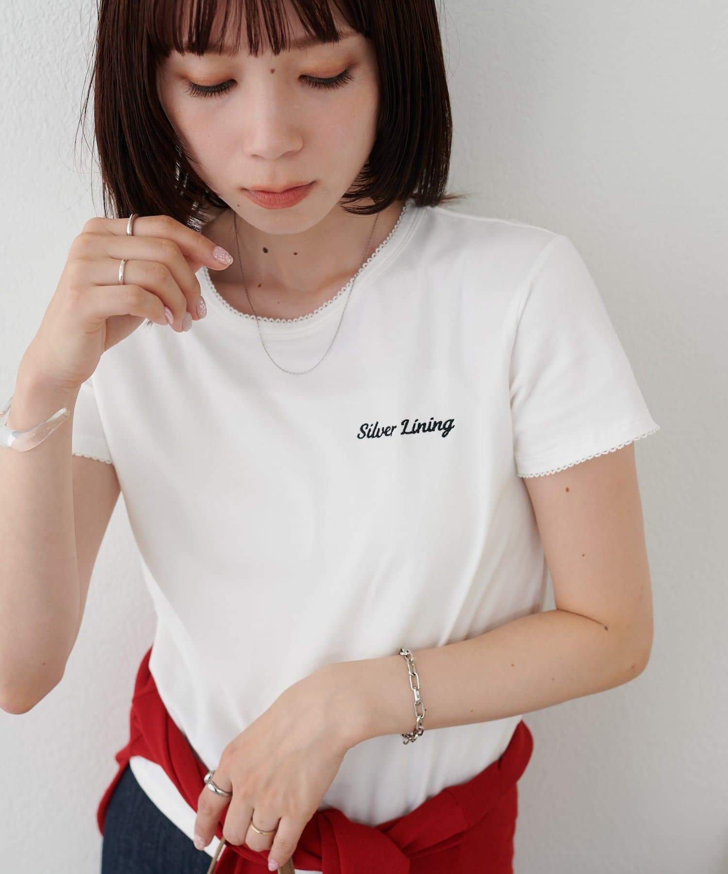 DISCOAT(ディスコート) 【WEB限定】ピコワンポイントロゴTシャツ