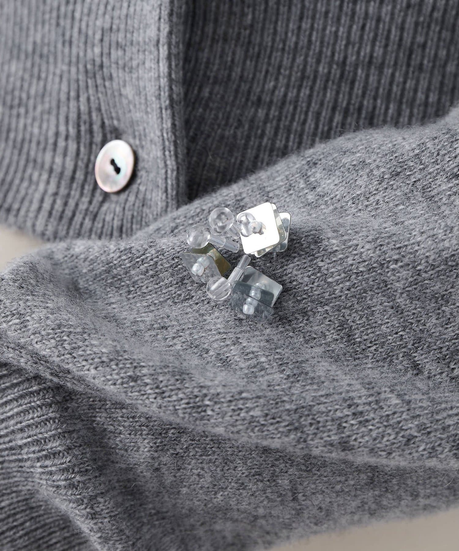 Whim Gazette(ウィム ガゼット) ビーズ刺繍ニットカーディガン