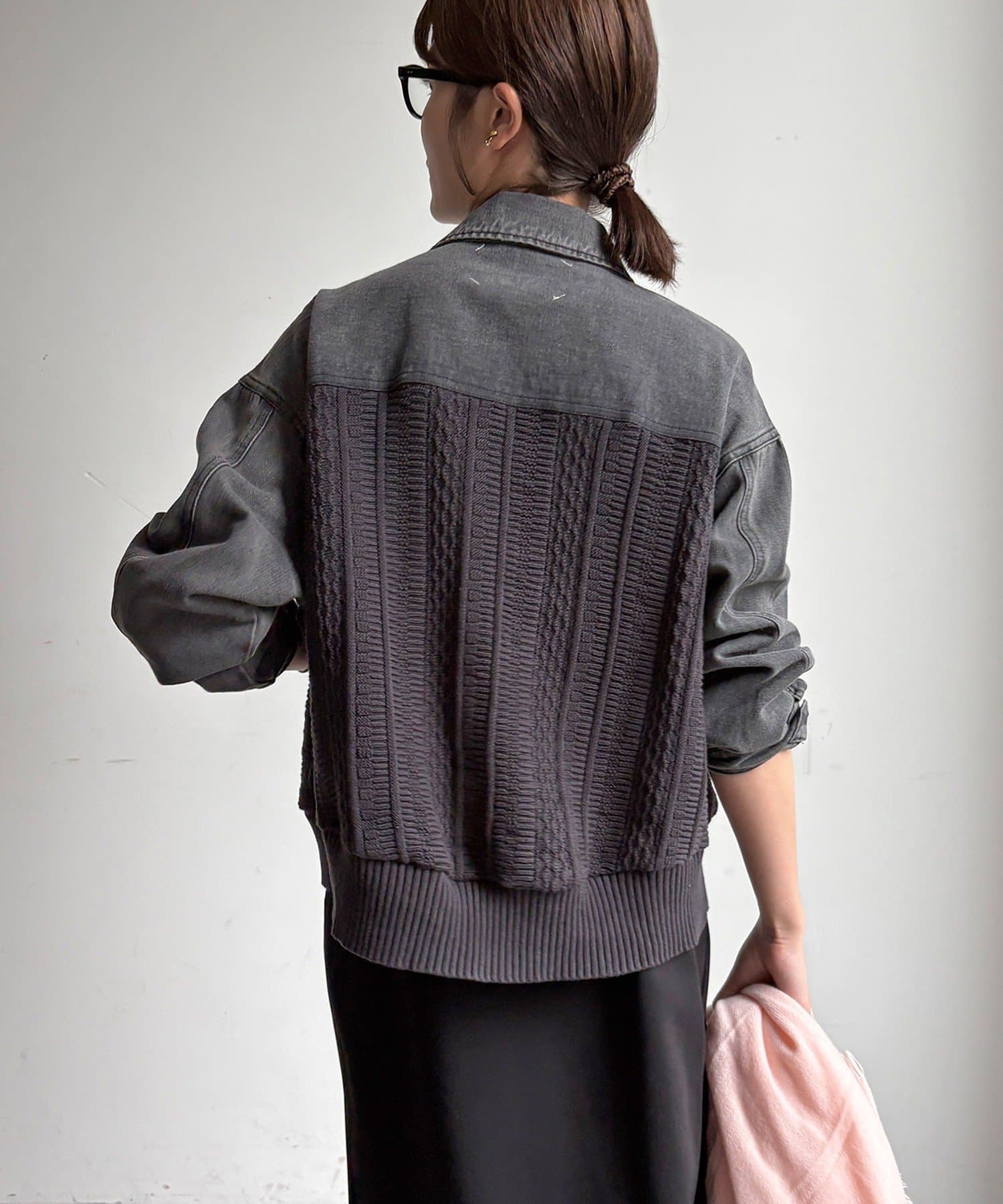 DOUDOU(ドゥドゥ) 【WEB限定】ニットドッキングジャケット