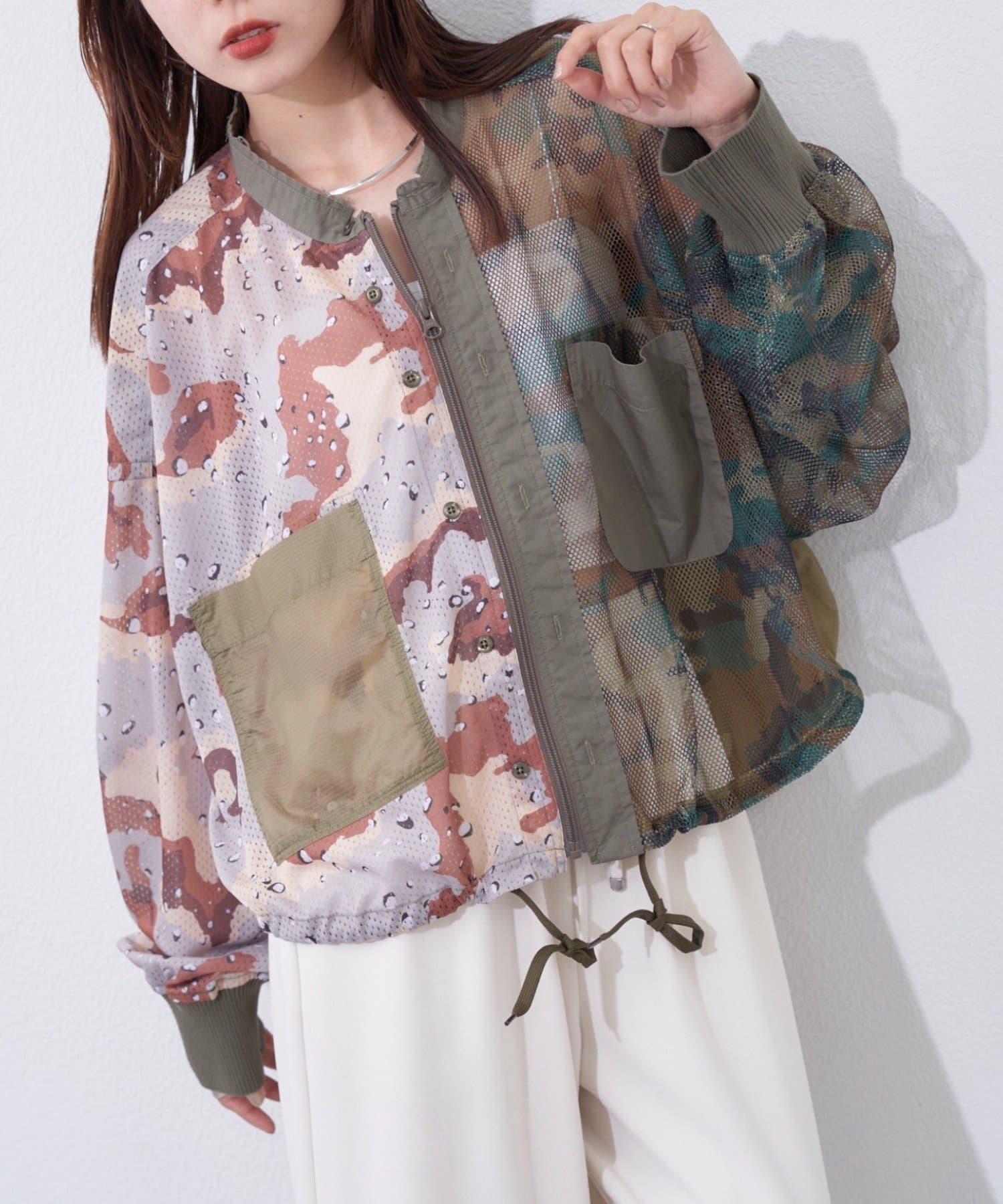 CIAOPANIC TYPY(チャオパニックティピー) 【etsinta】メッシュZIPシャツ