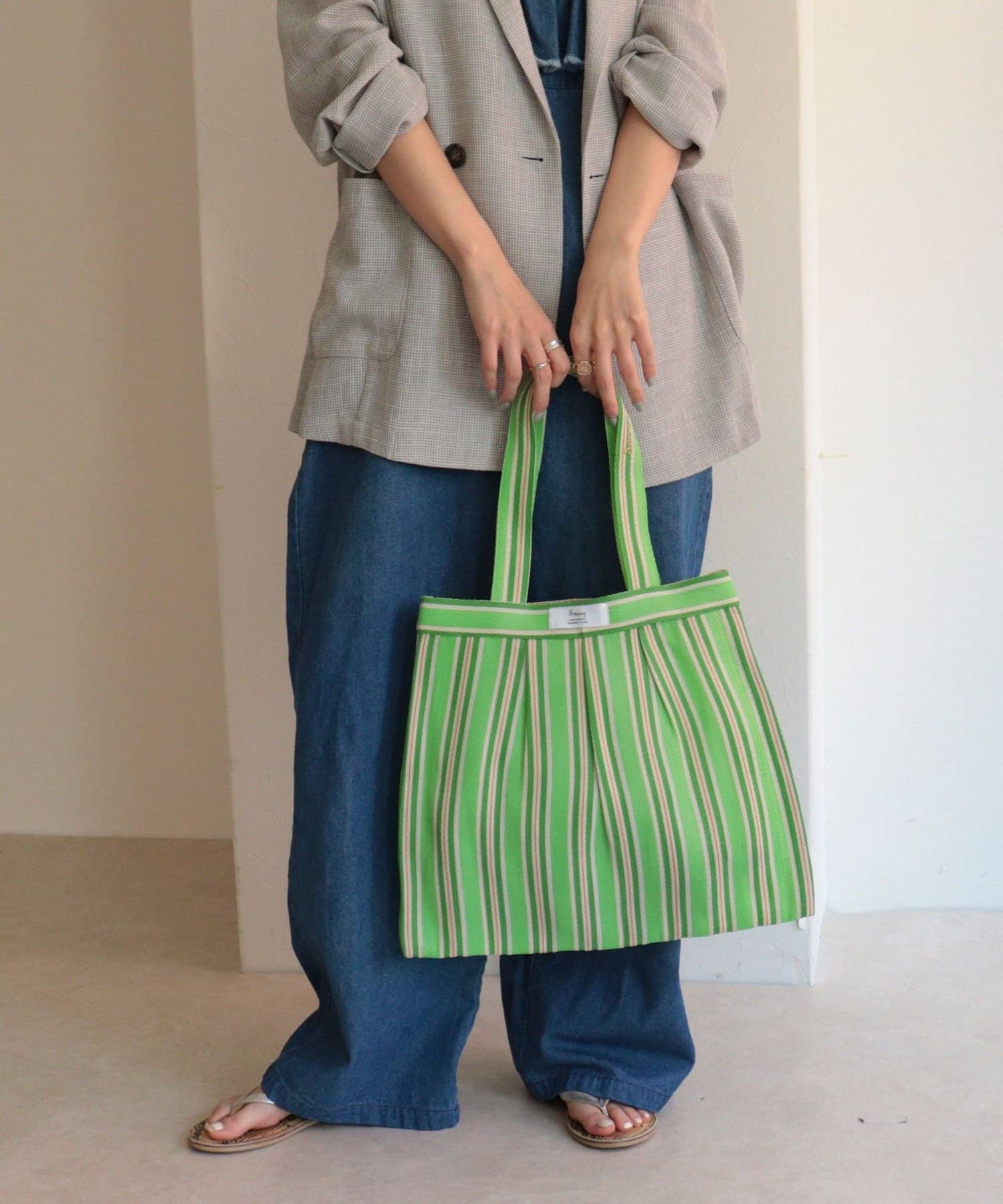 FREDY & GLOSTER(フレディ アンド グロスター) 柄チュールタックトートバッグ