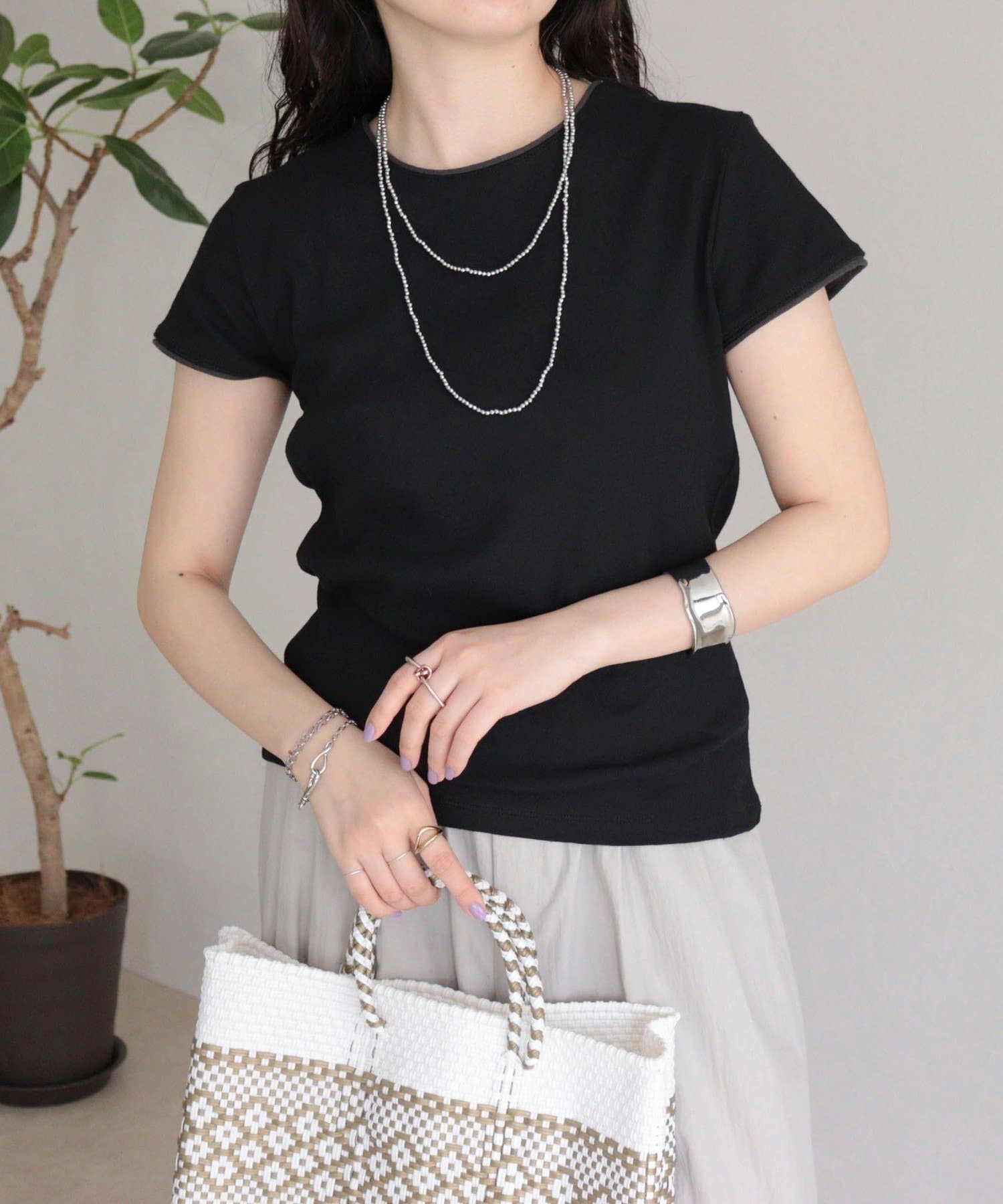 FREDY & GLOSTER(フレディ アンド グロスター) リンガー配色Tシャツ