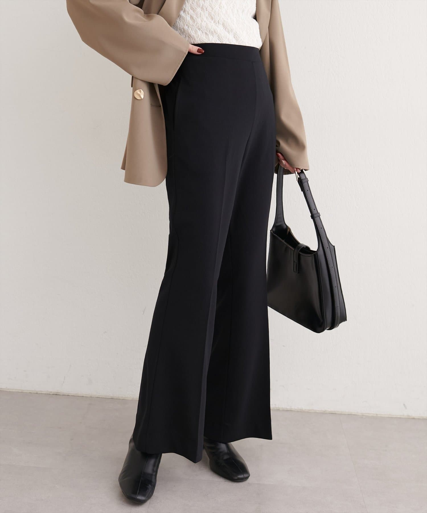 NICE CLAUP / OLIVE des OLIVE OUTLET(ナイスクラップ  / オリーブ デ オリーブ アウトレット) 【natural couture】カットジョーゼットストレッチフレアヘムパンツ