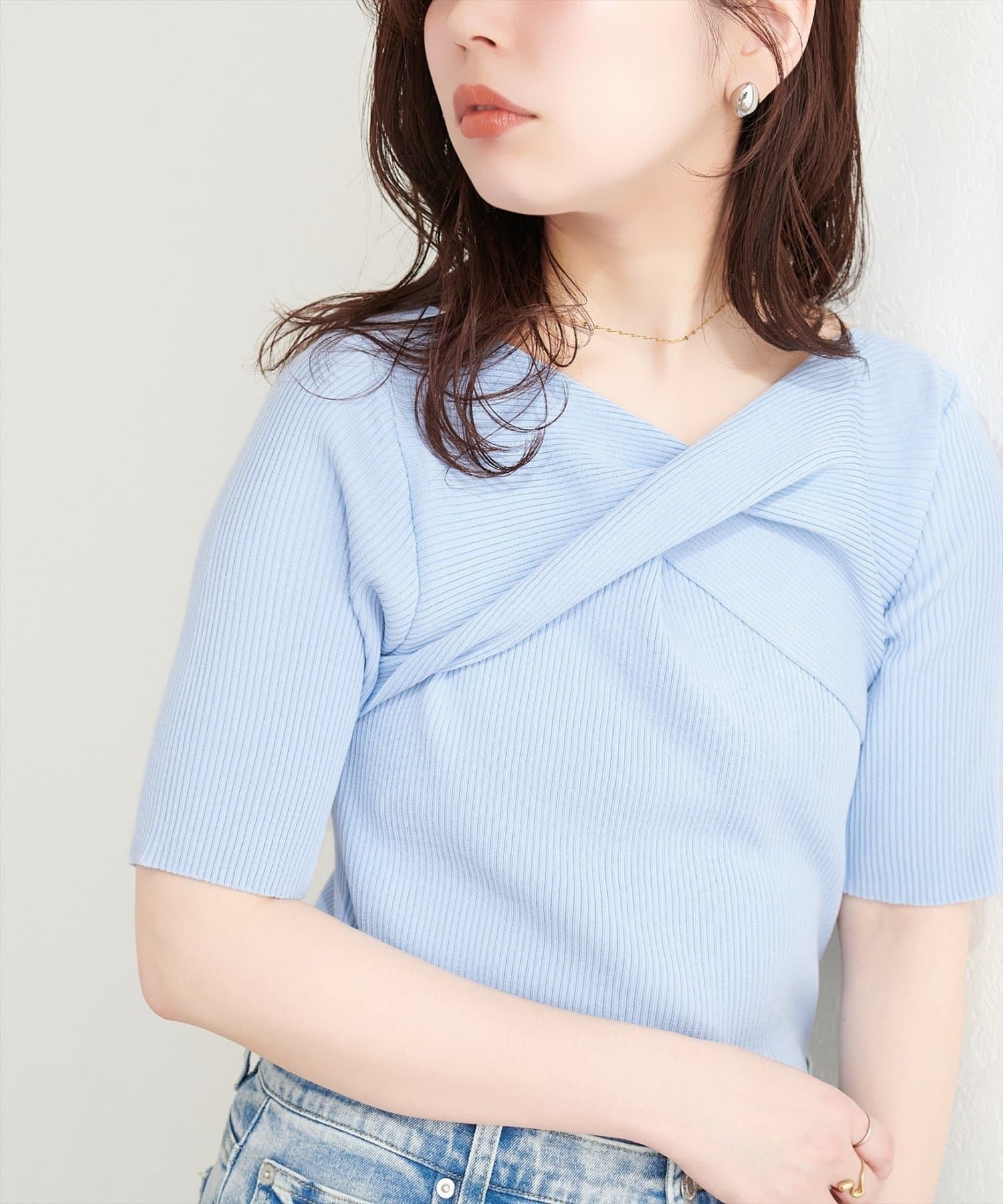 NICE CLAUP / OLIVE des OLIVE OUTLET(ナイスクラップ  / オリーブ デ オリーブ アウトレット) 【natural couture】ねじりデザインニット