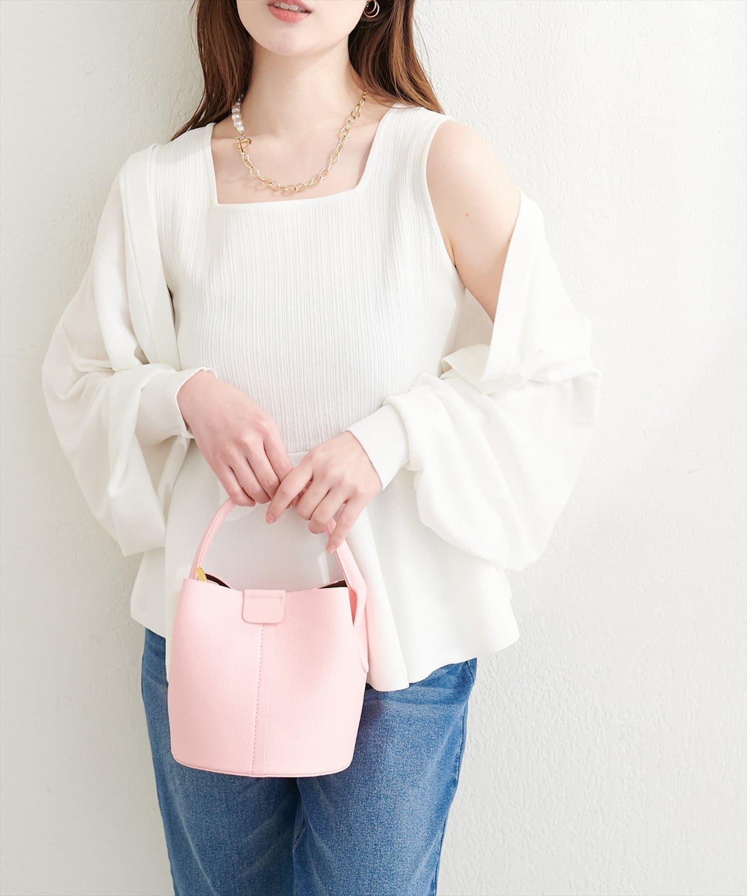 natural couture】UVカット付きボレロ×ペプラムニットSET | NICE CLAUP
