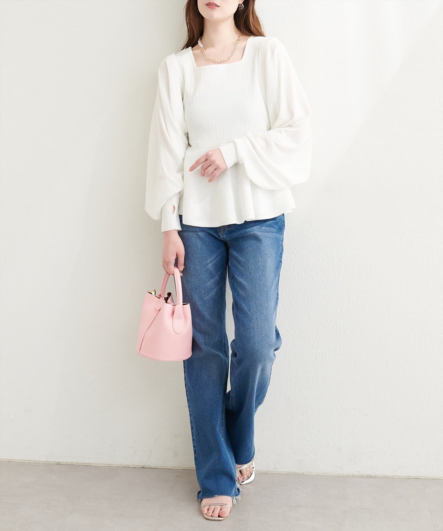 natural couture】UVカット付きボレロ×ペプラムニットSET | NICE CLAUP