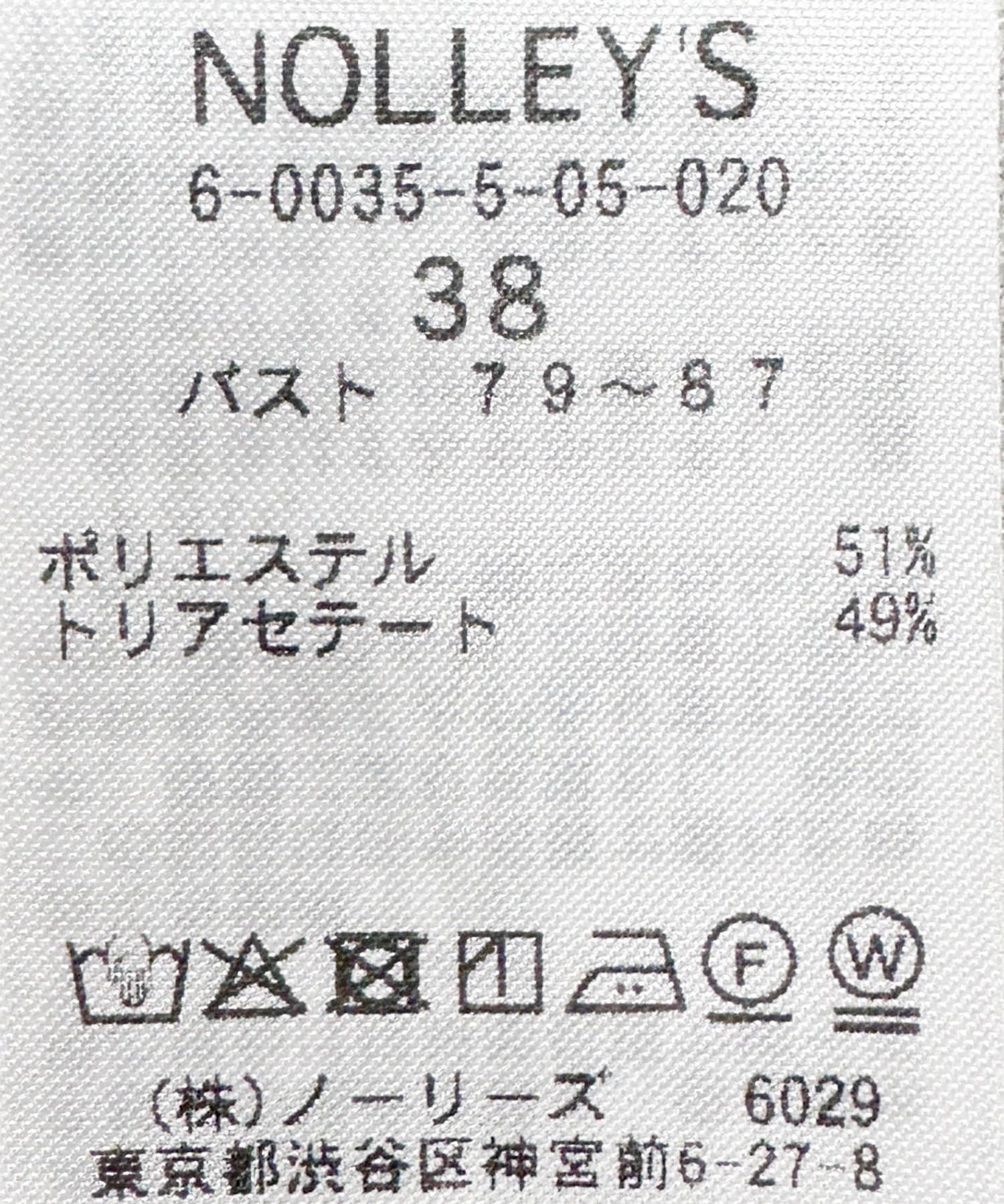 NOLLEY'S(ノーリーズ) ウォッシャブルトリアセ混ノーカラー半袖ジャケット