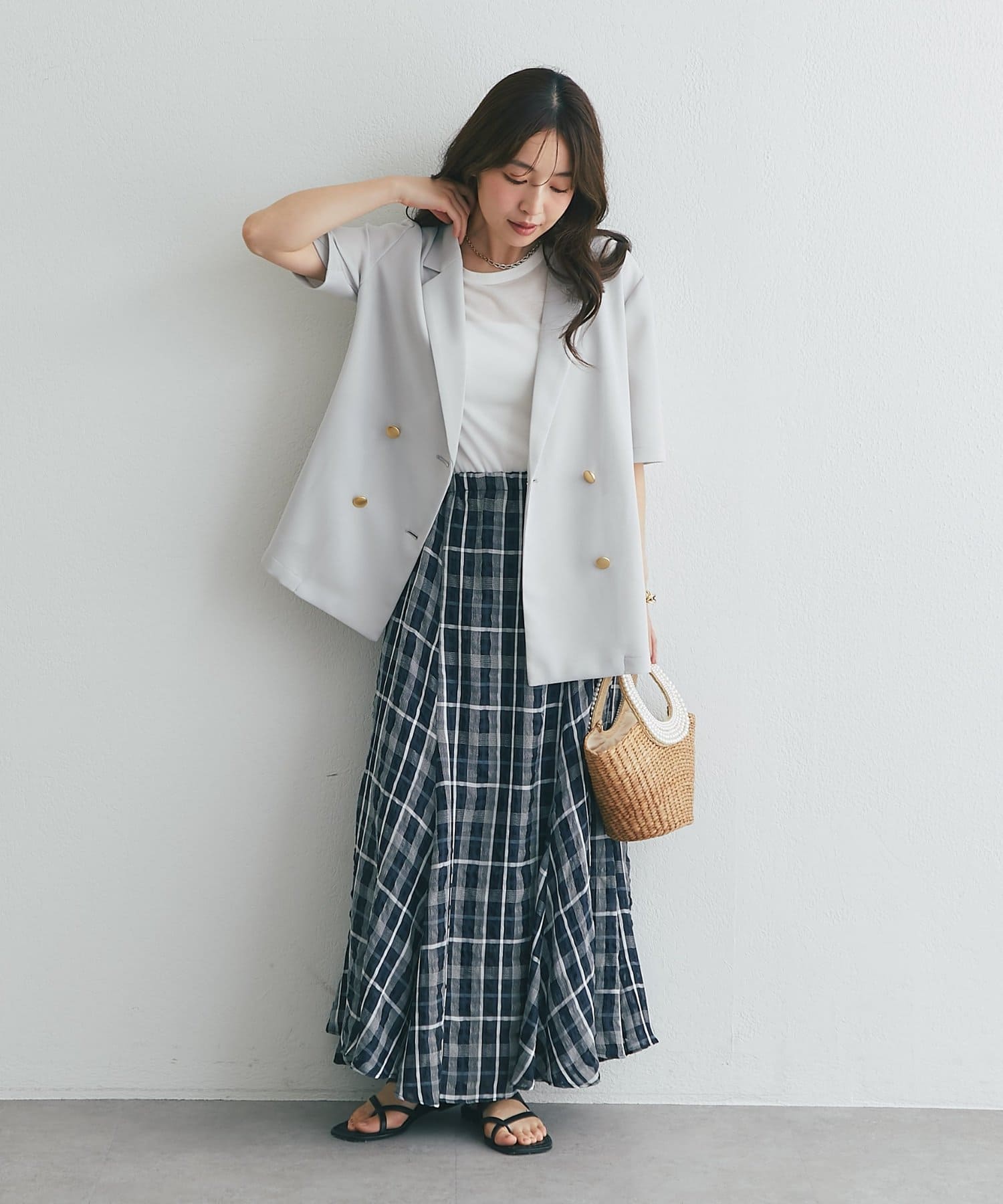 La boutique BonBon(ラブティックボンボン) シアーチェックスカート