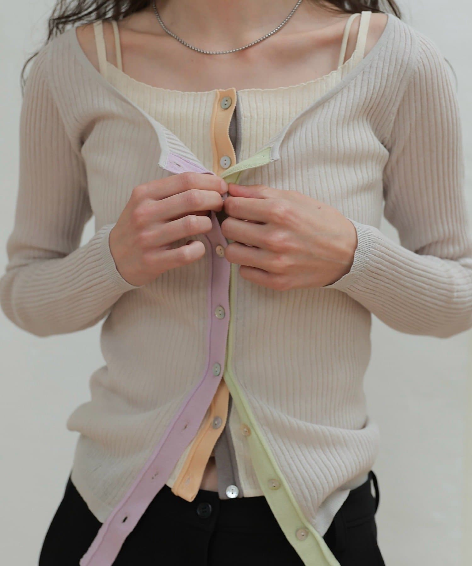 Kastane(カスタネ) 【CINAMOD】 RIB KNIT CAMISOLE