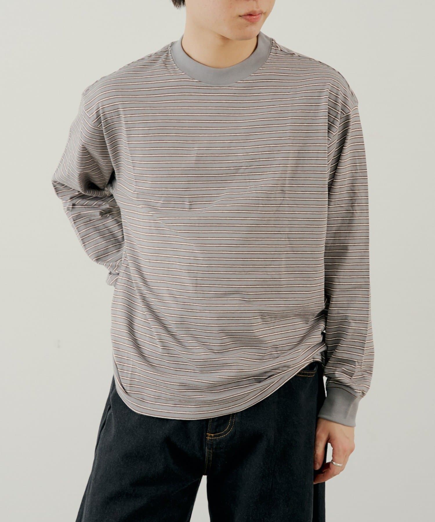 Kastane】【ユニセックス】BM マルチボーダーロンT | OUTLET