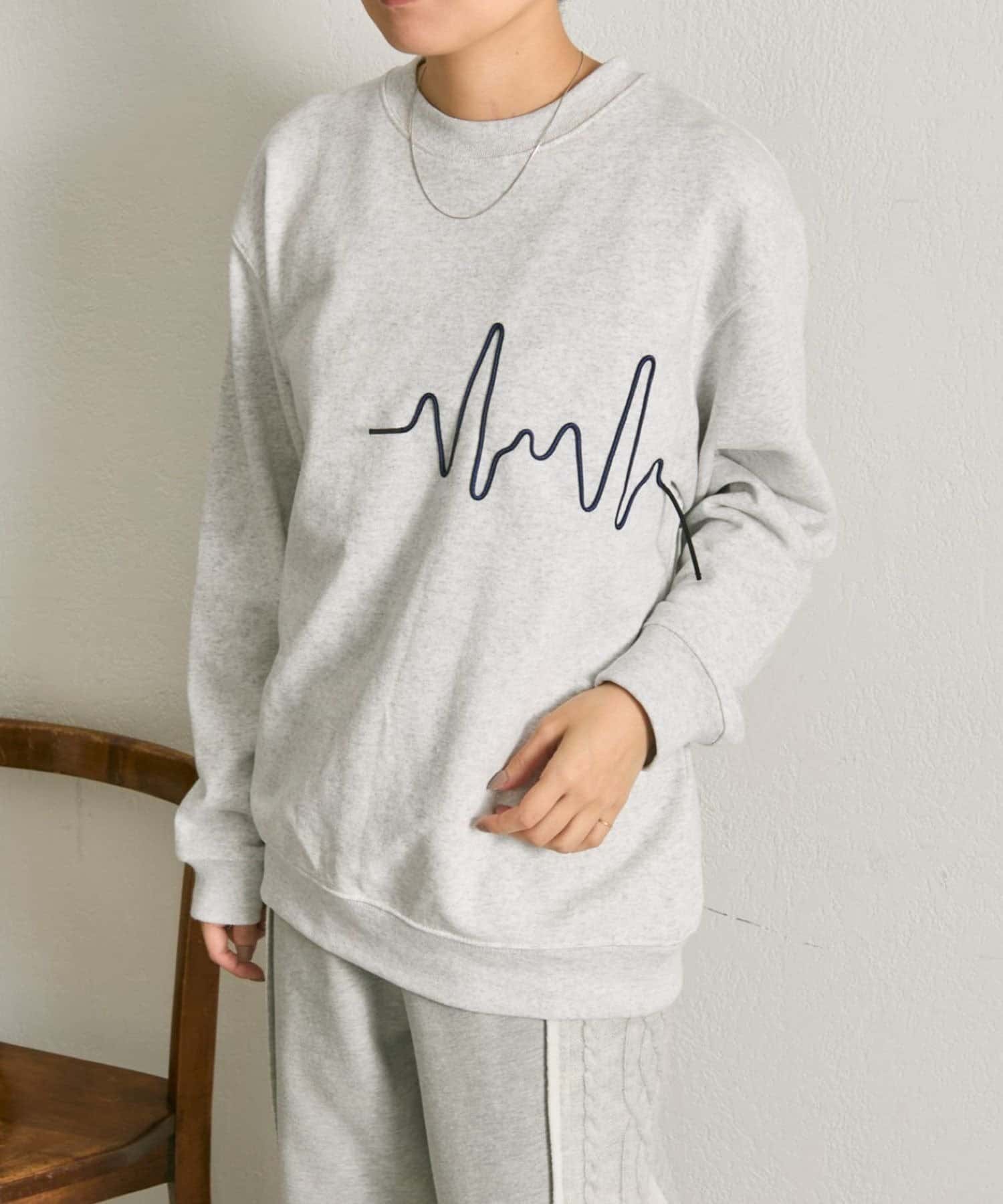 ear PAPILLONNER クルーネックスウェット ear PAPILLONNER - ear PAPILLONNER クルーネックスウェットの通販 by