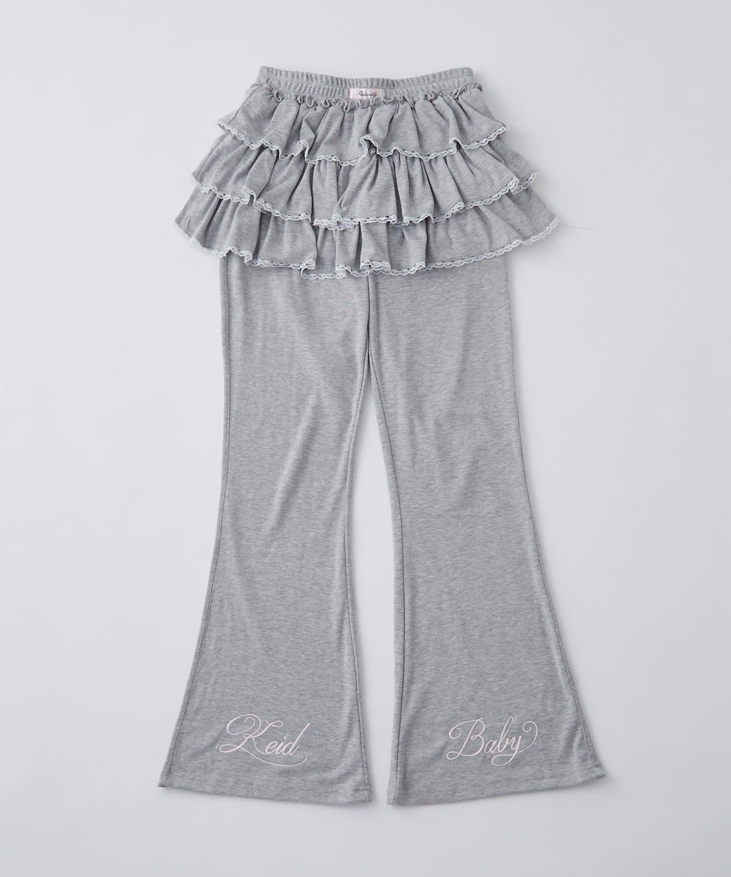 OLIVE des OLIVE(オリーブ デ オリーブ) フリル付きフレアパンツ