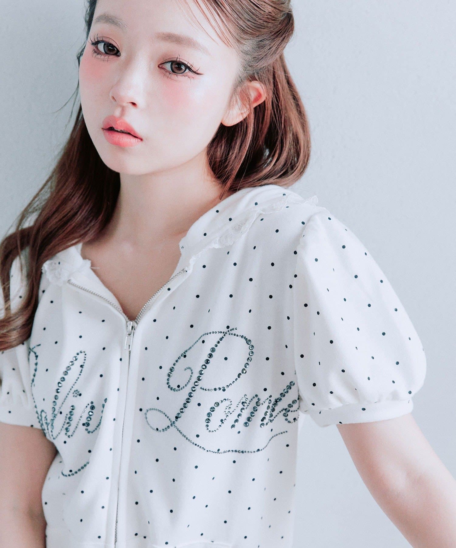 裾フリルチュニックZIPパーカー | OLIVE des OLIVE(オリーブ デ