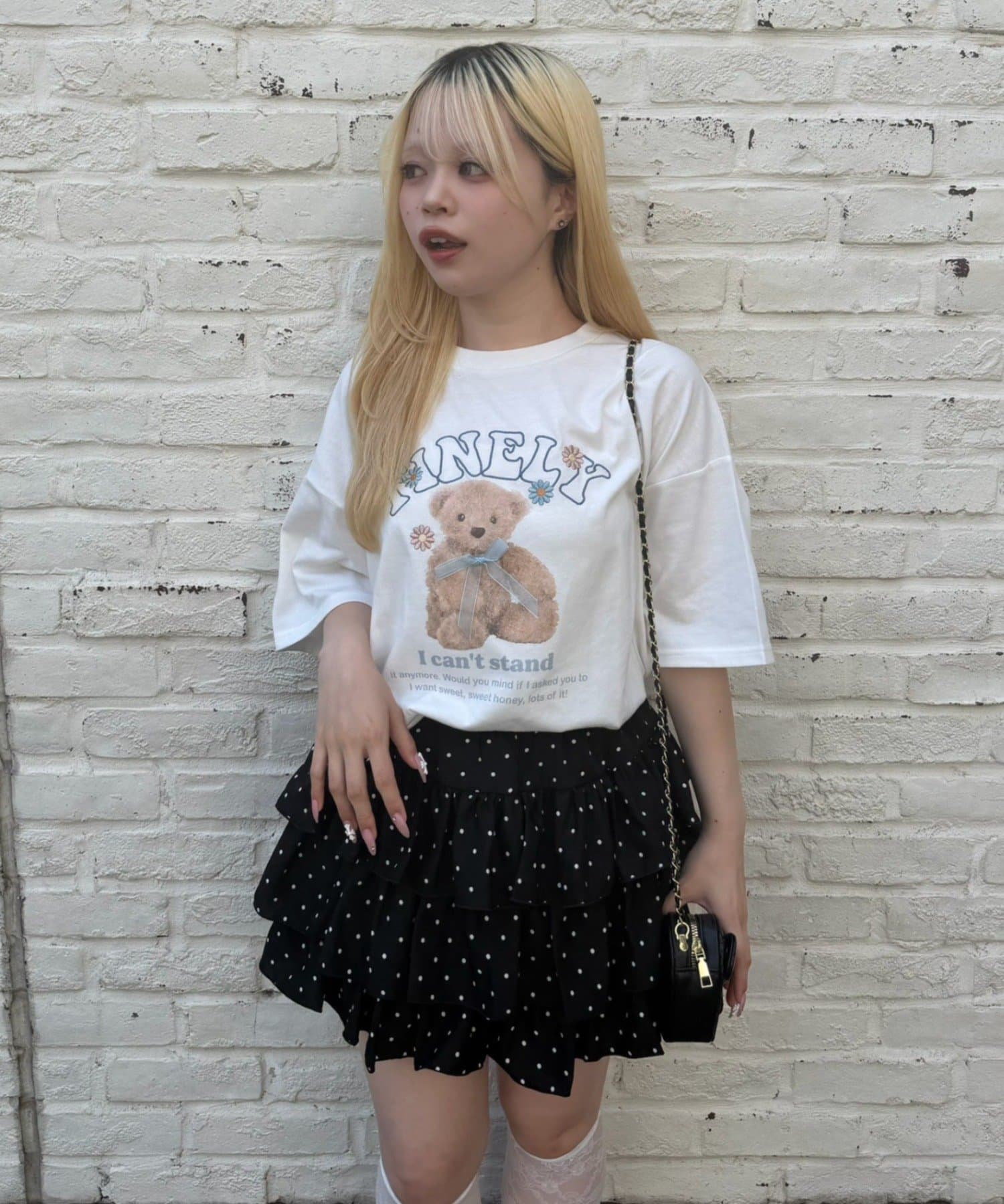 NICE CLAUP / OLIVE des OLIVE OUTLET(ナイスクラップ  / オリーブ デ オリーブ アウトレット) 【continuer】くまちゃんとお花ロゴＴ
