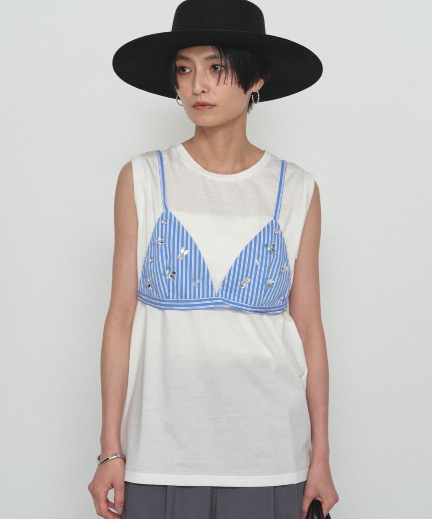 LOUNGEDRESS(ラウンジドレス) シルケットノースリカットソー