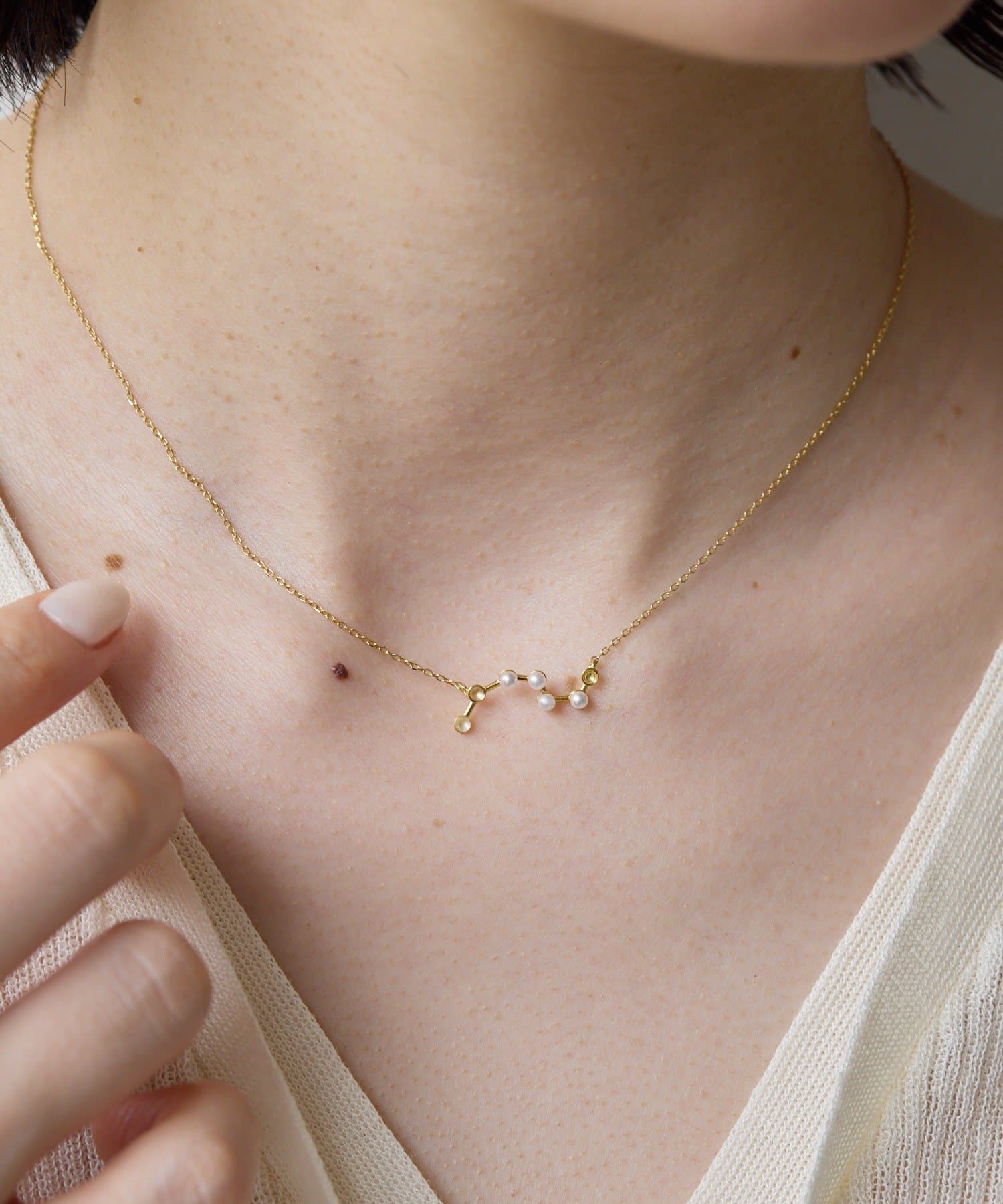 ear PAPILLONNER(イア パピヨネ) 《スターリングシルバー使用》北斗七星パールネックレス