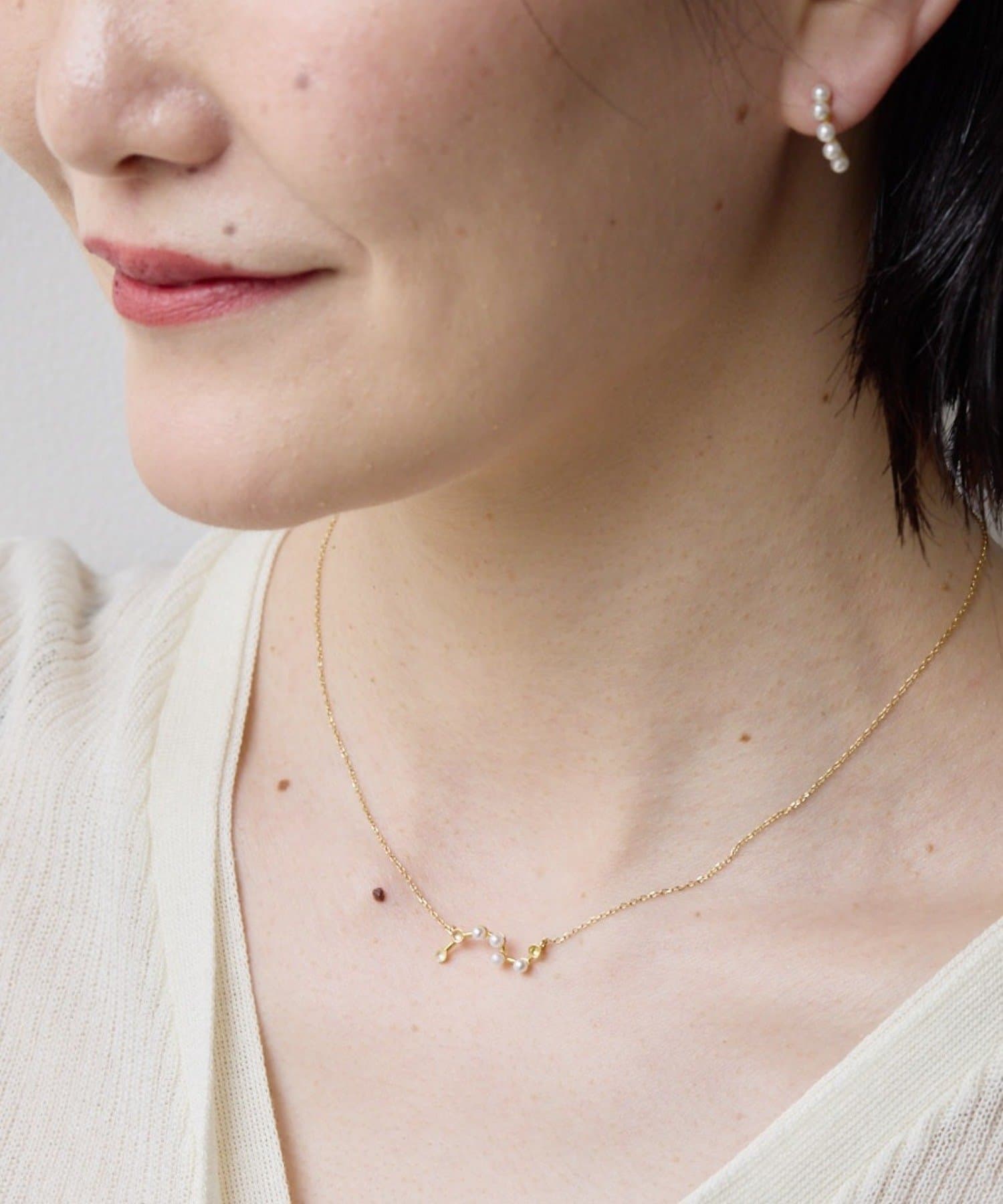 ear PAPILLONNER(イア パピヨネ) 《スターリングシルバー使用》北斗七星パールネックレス
