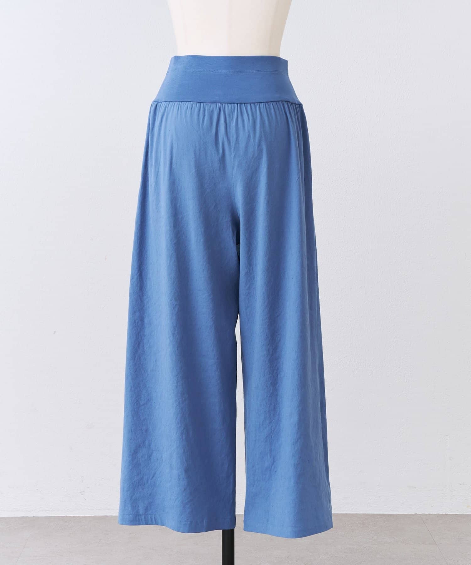 BEARDSLEY(ビアズリー) リネンストレッチウエストリブワイドパンツ