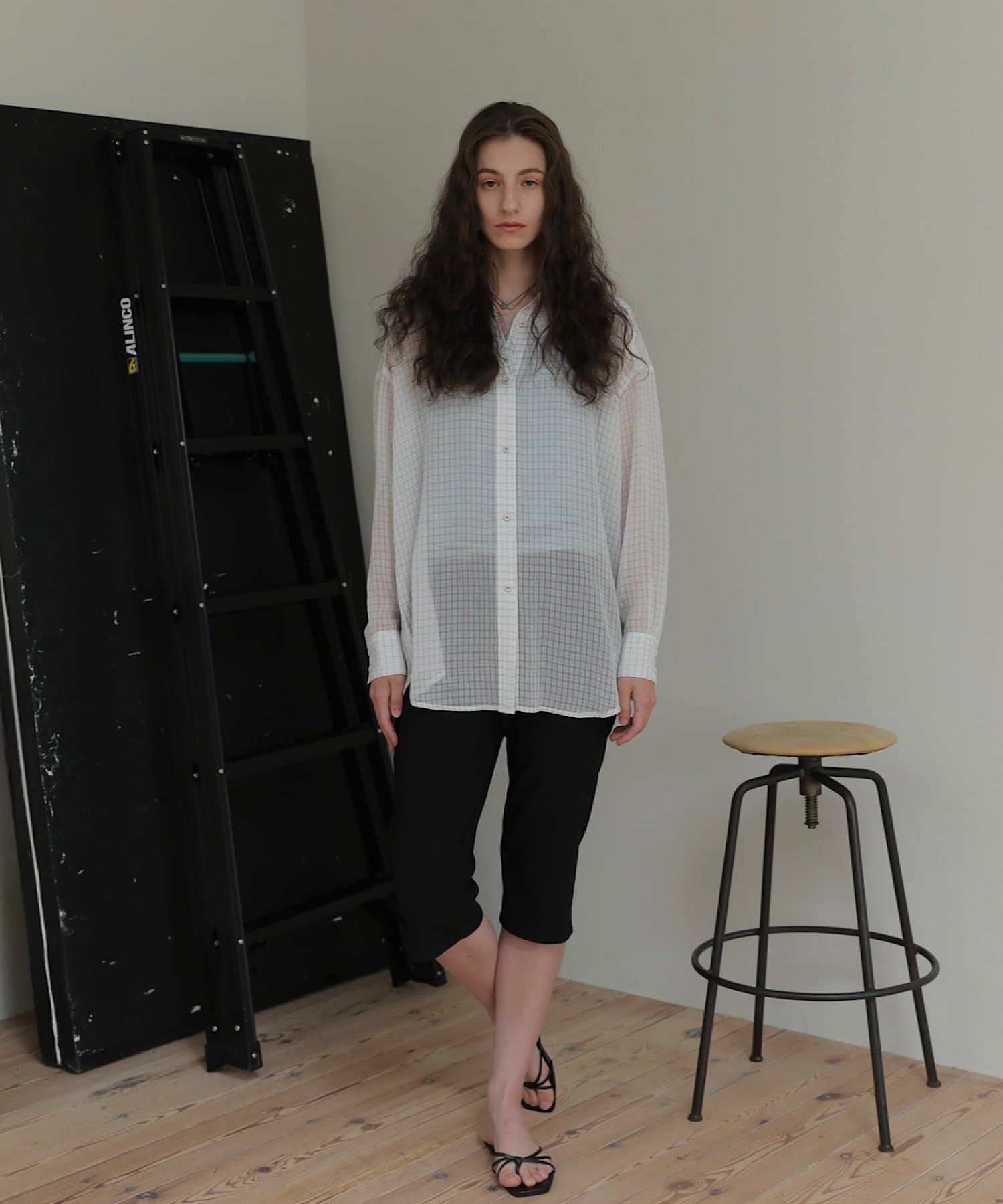 Kastane(カスタネ) 【CINAMOD】 CHECK SHEER SHIRT