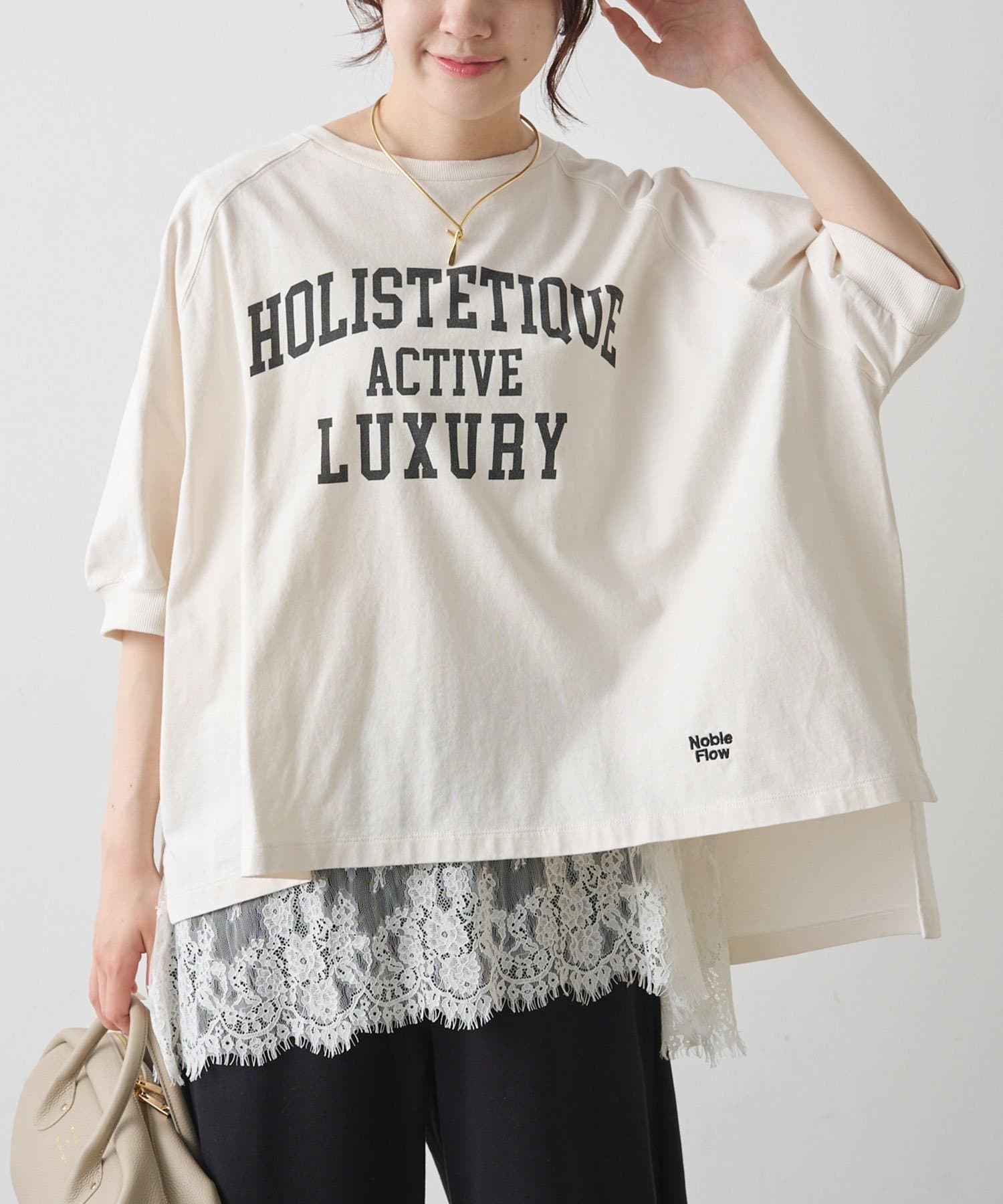 PUAL CE CIN(ピュアルセシン) USAコットンカレッジロゴTシャツ