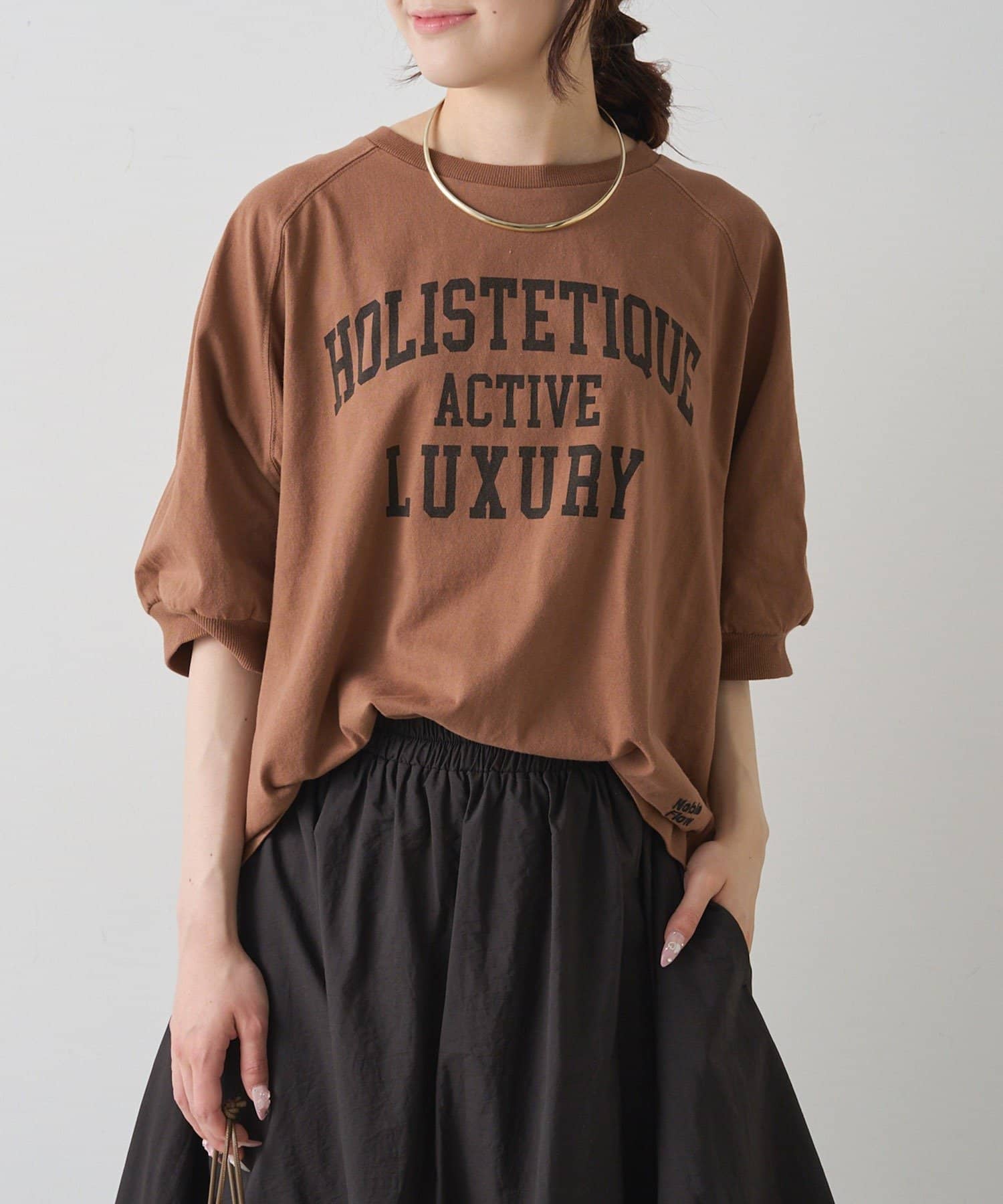 PUAL CE CIN(ピュアルセシン) USAコットンカレッジロゴTシャツ