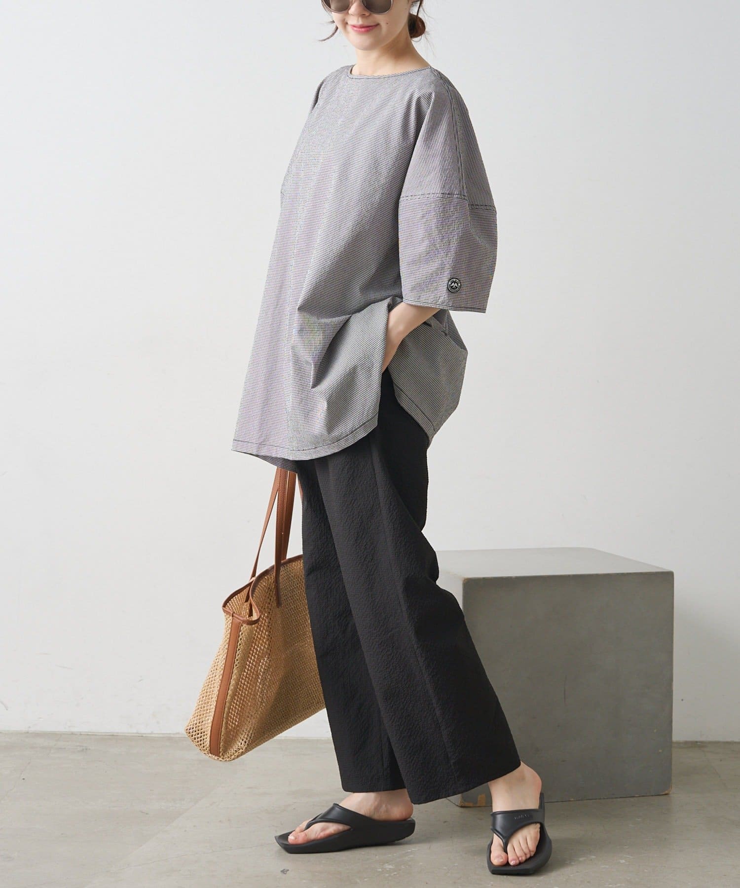 PUAL CE CIN(ピュアルセシン) 【UVカット・撥水加工/WEB限定】水陸両用チュニックラッシュガード